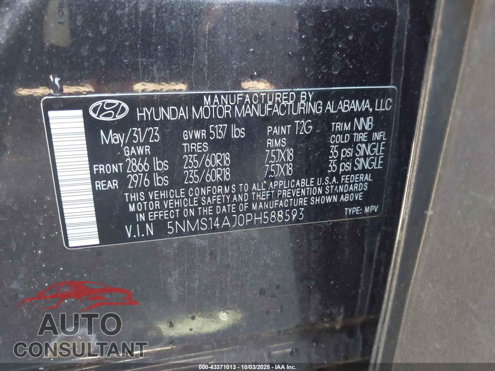 HYUNDAI SANTA FE 2023 - 5NMS14AJ0PH588593