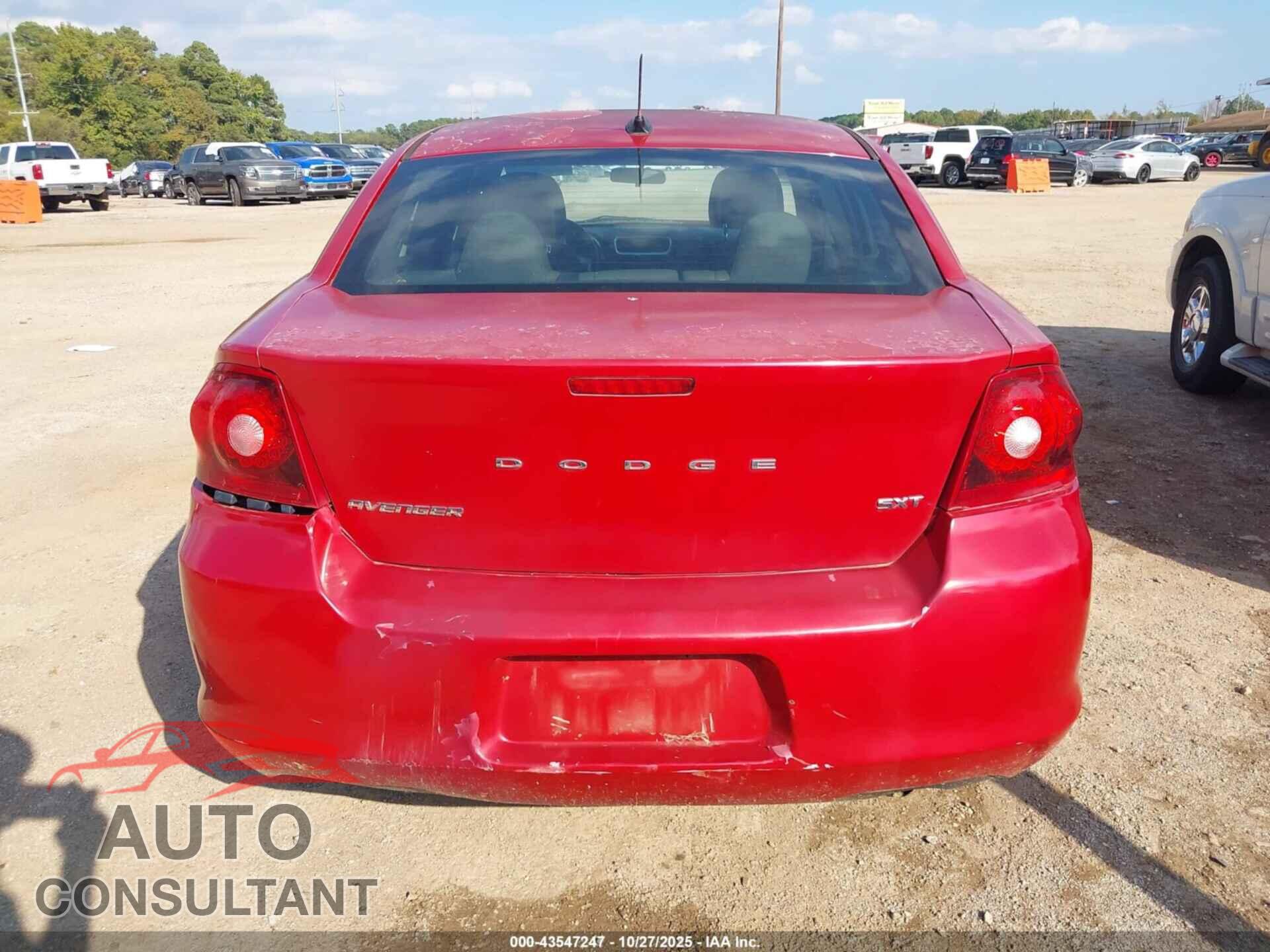 DODGE AVENGER 2013 - 1C3CDZCB0DN663195