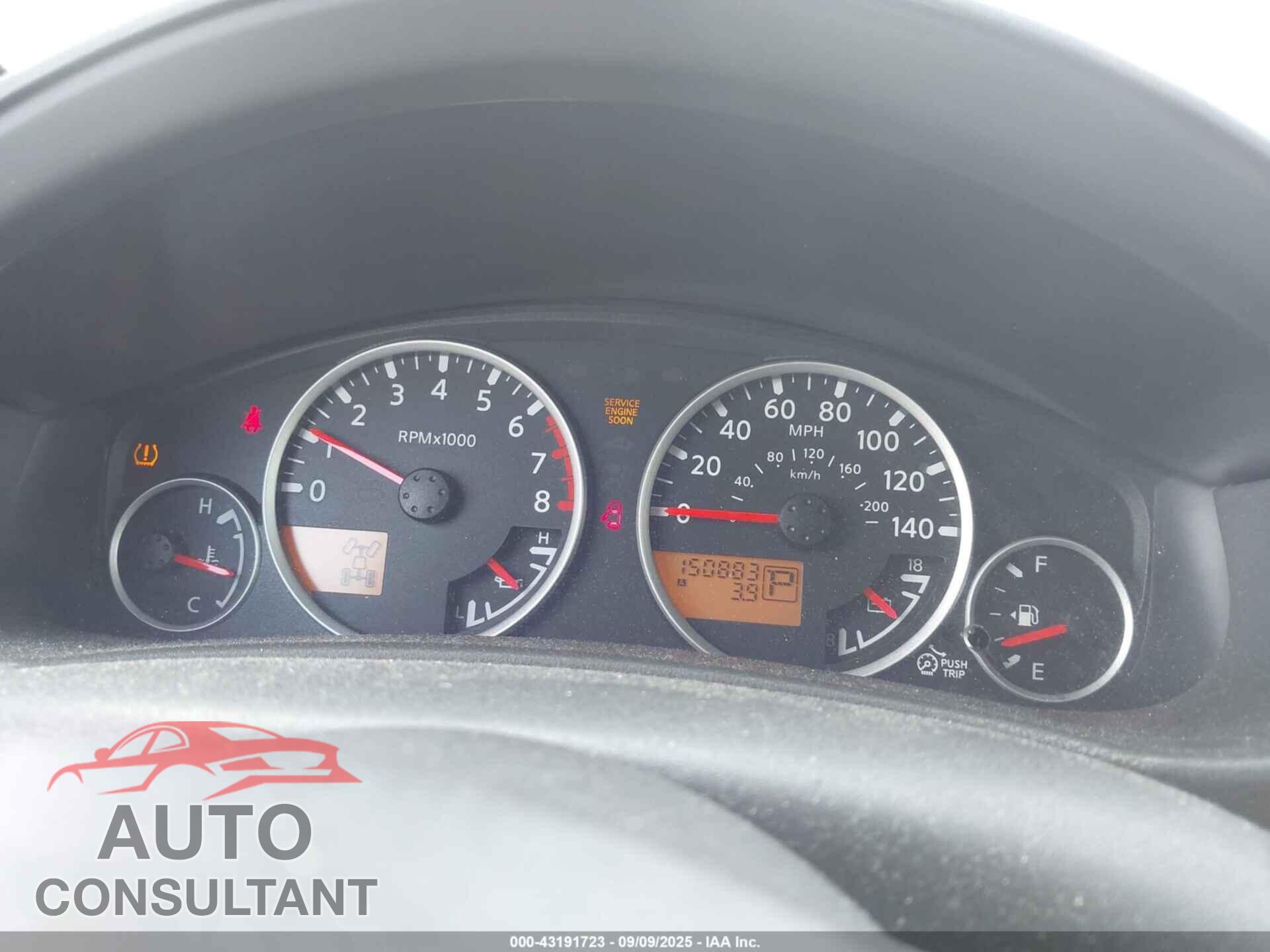 NISSAN PATHFINDER 2009 - 5N1AR18B59C618024