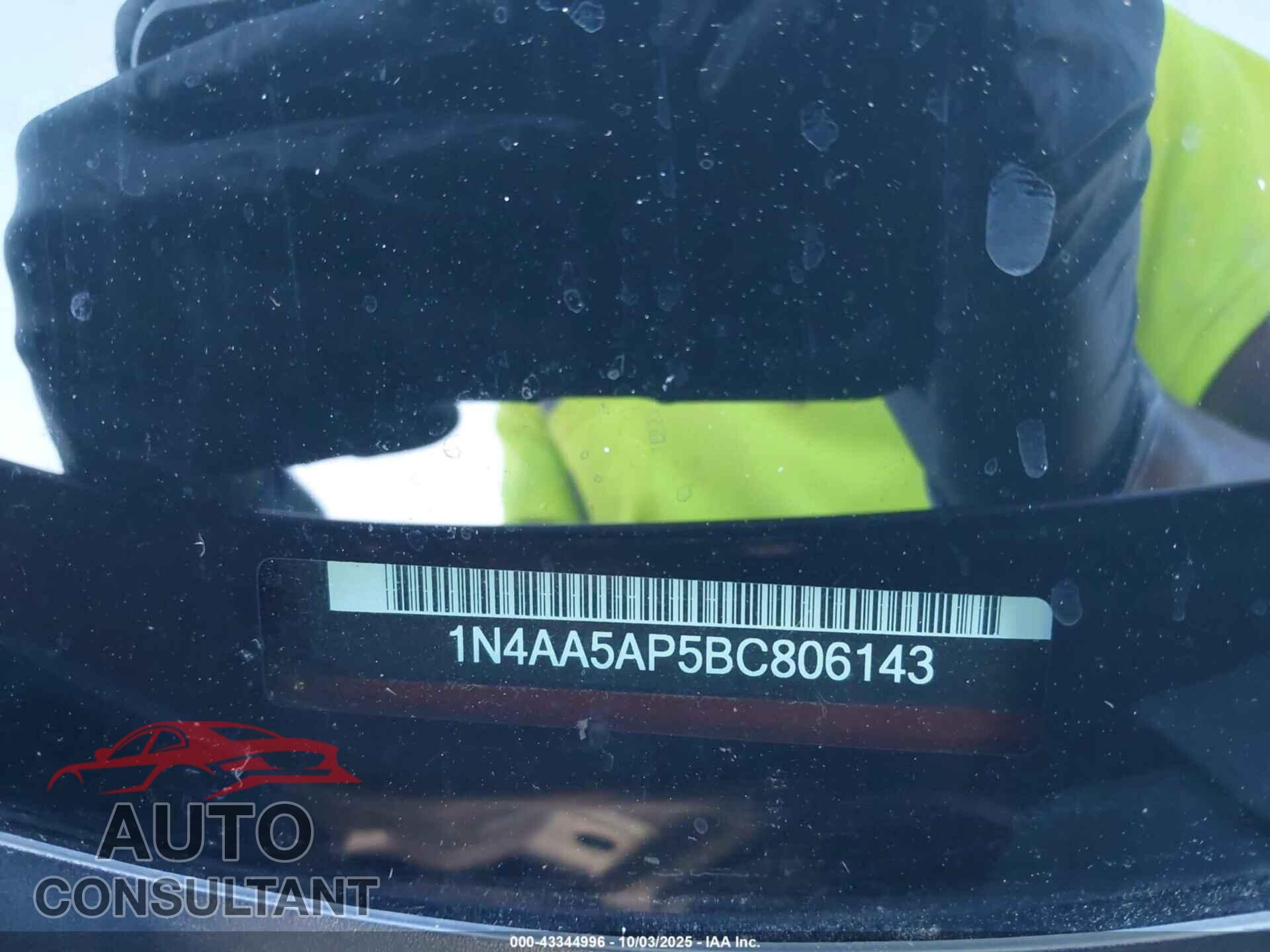NISSAN MAXIMA 2011 - 1N4AA5AP5BC806143