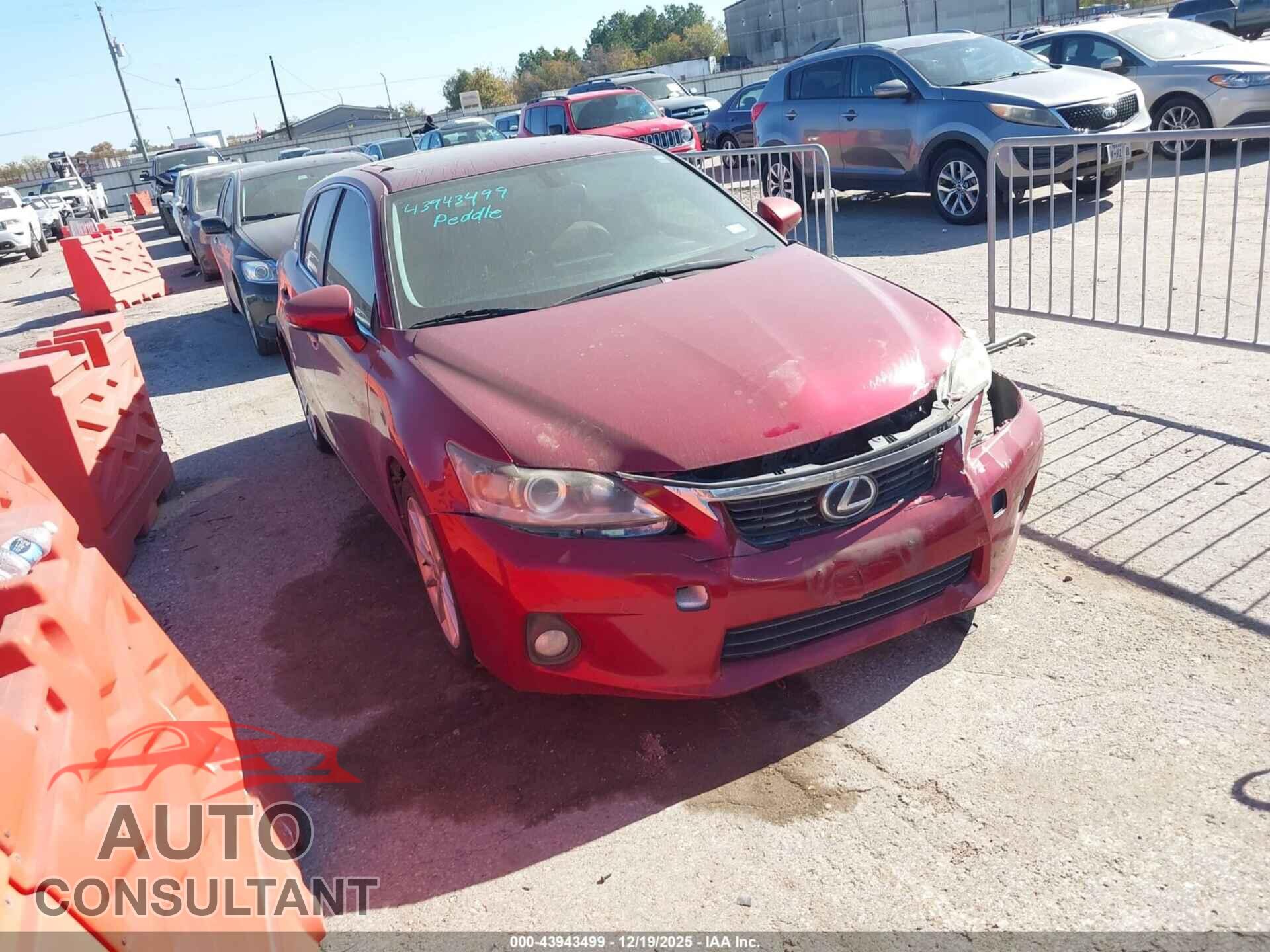 LEXUS CT 200H 2012 - JTHKD5BH7C2055193