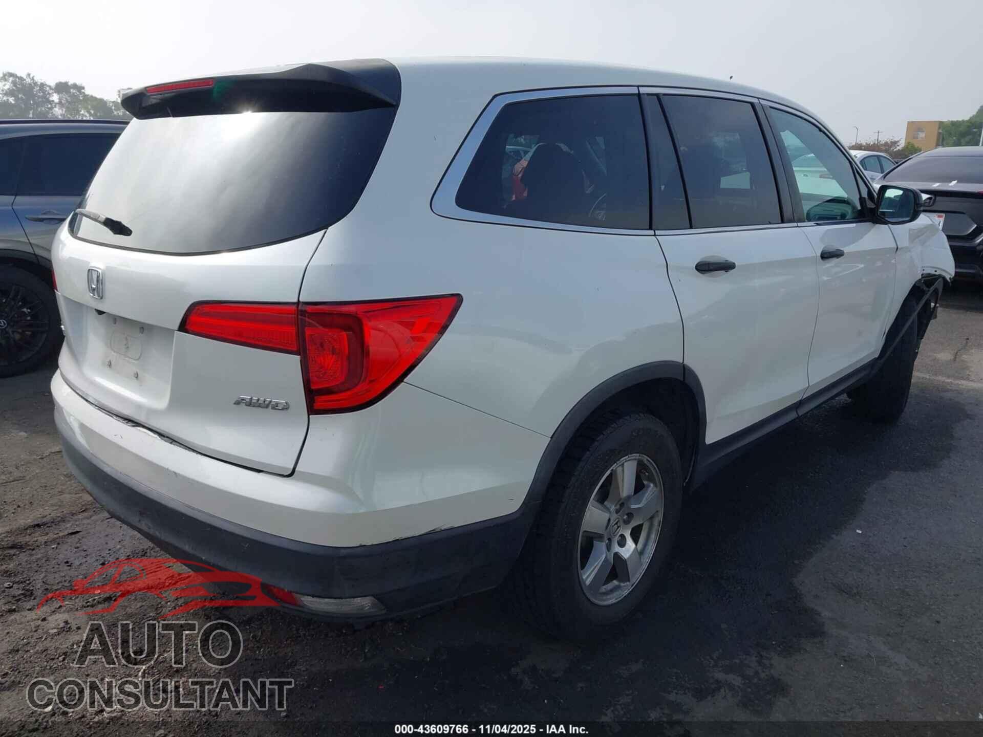 HONDA PILOT 2017 - 5FNYF6H18HB044665