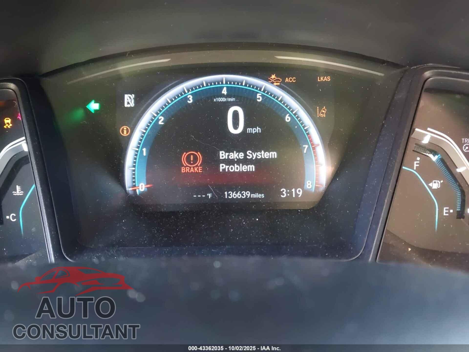 HONDA CIVIC 2019 - 2HGFC2F62KH566332