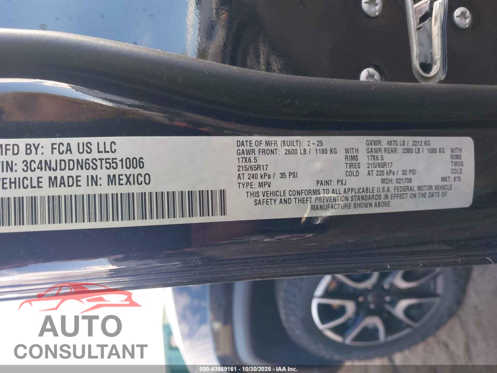 JEEP COMPASS 2025 - 3C4NJDDN6ST551006