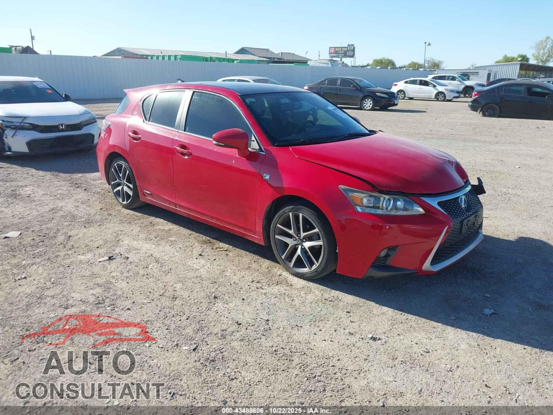 LEXUS CT 200H 2014 - JTHKD5BH1E2188373
