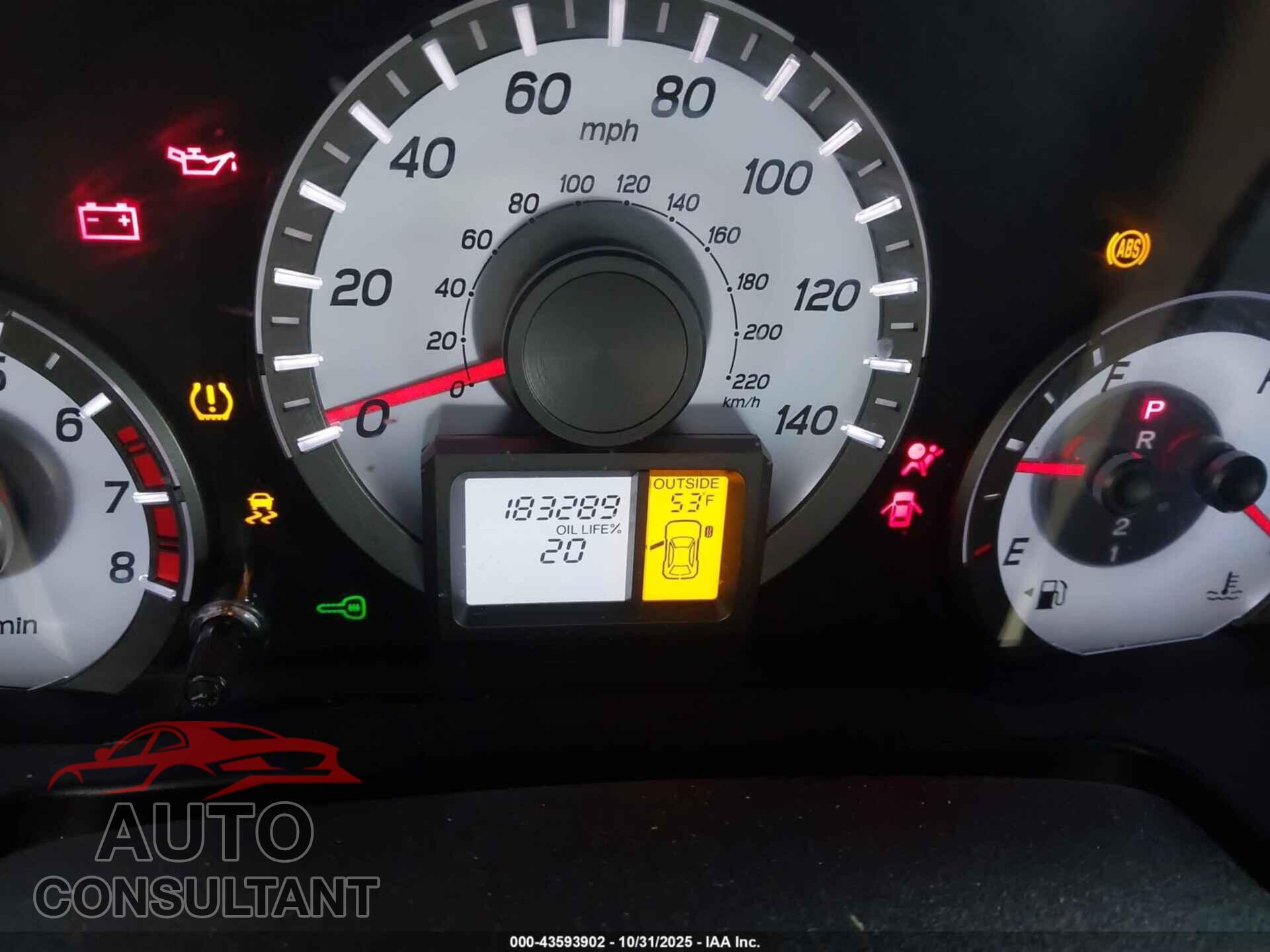 HONDA PILOT 2012 - 5FNYF4H70CB070680