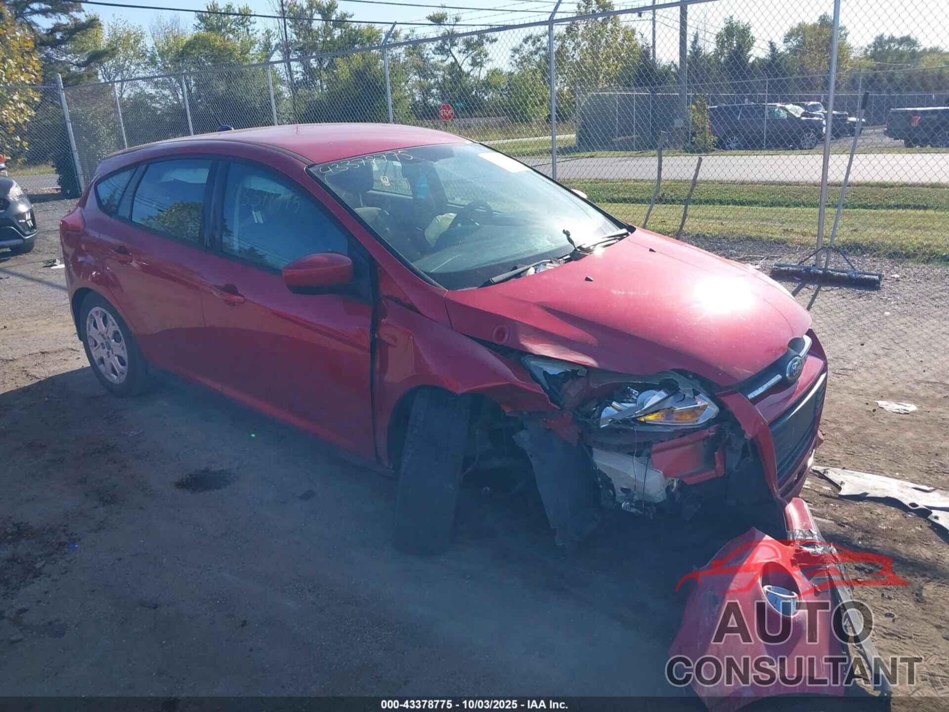 FORD FOCUS 2012 - 1FAHP3K2XCL254953