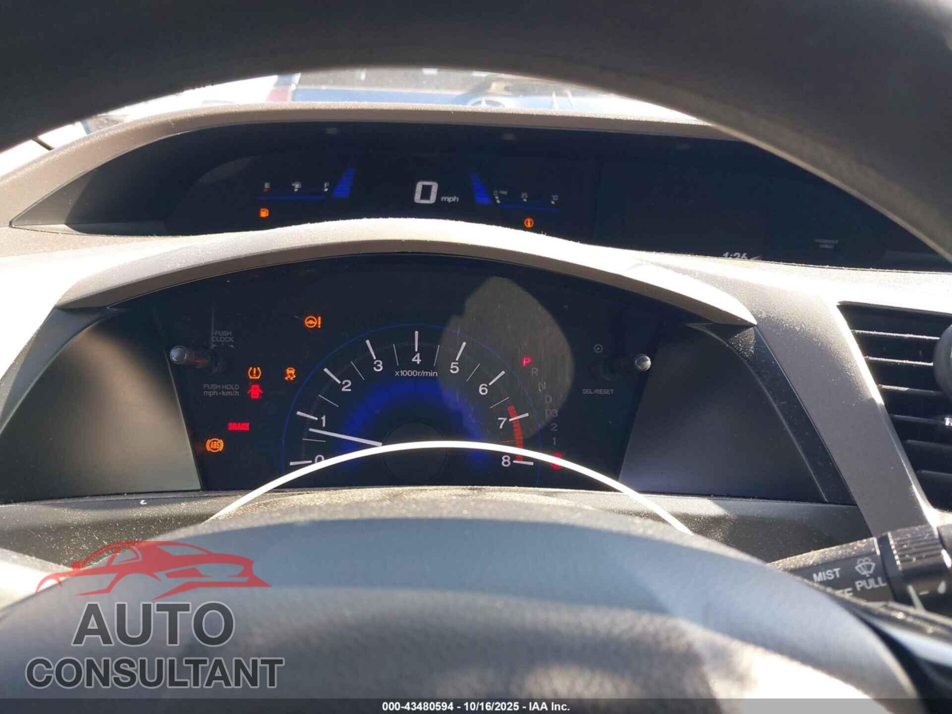 HONDA CIVIC 2012 - 19XFB2F89CE367617