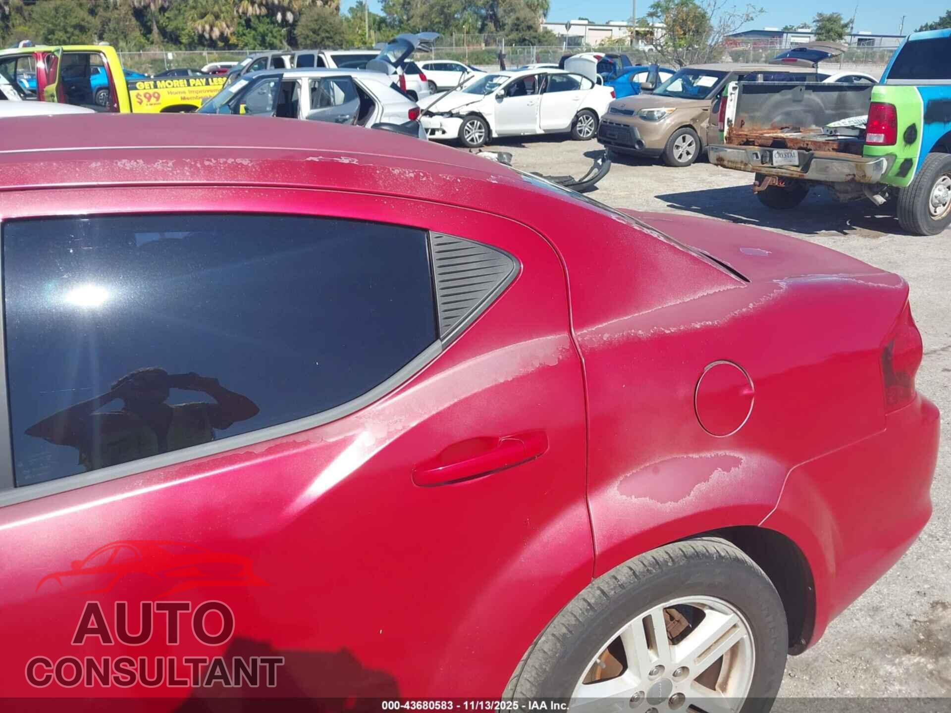 DODGE AVENGER 2013 - 1C3CDZCB7DN626466
