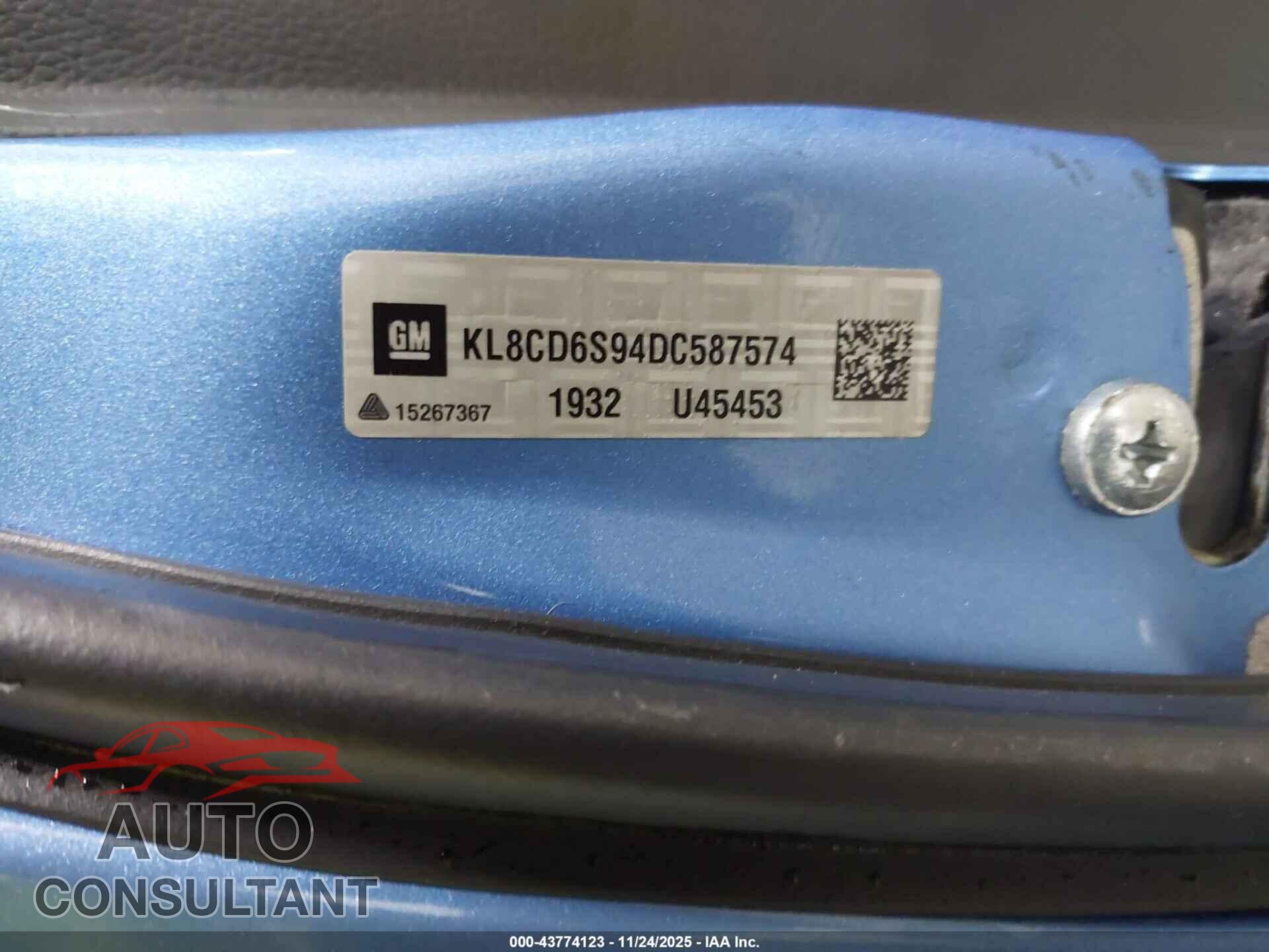 CHEVROLET SPARK 2013 - KL8CD6S94DC587574