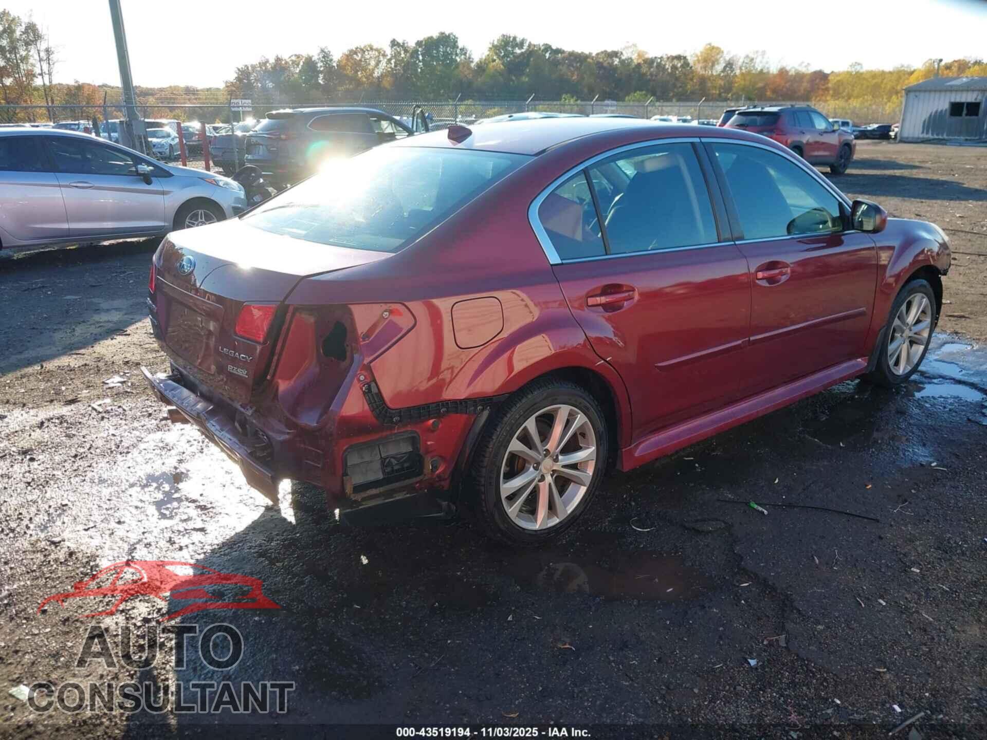 SUBARU LEGACY 2014 - 4S3BMBE67E3037929