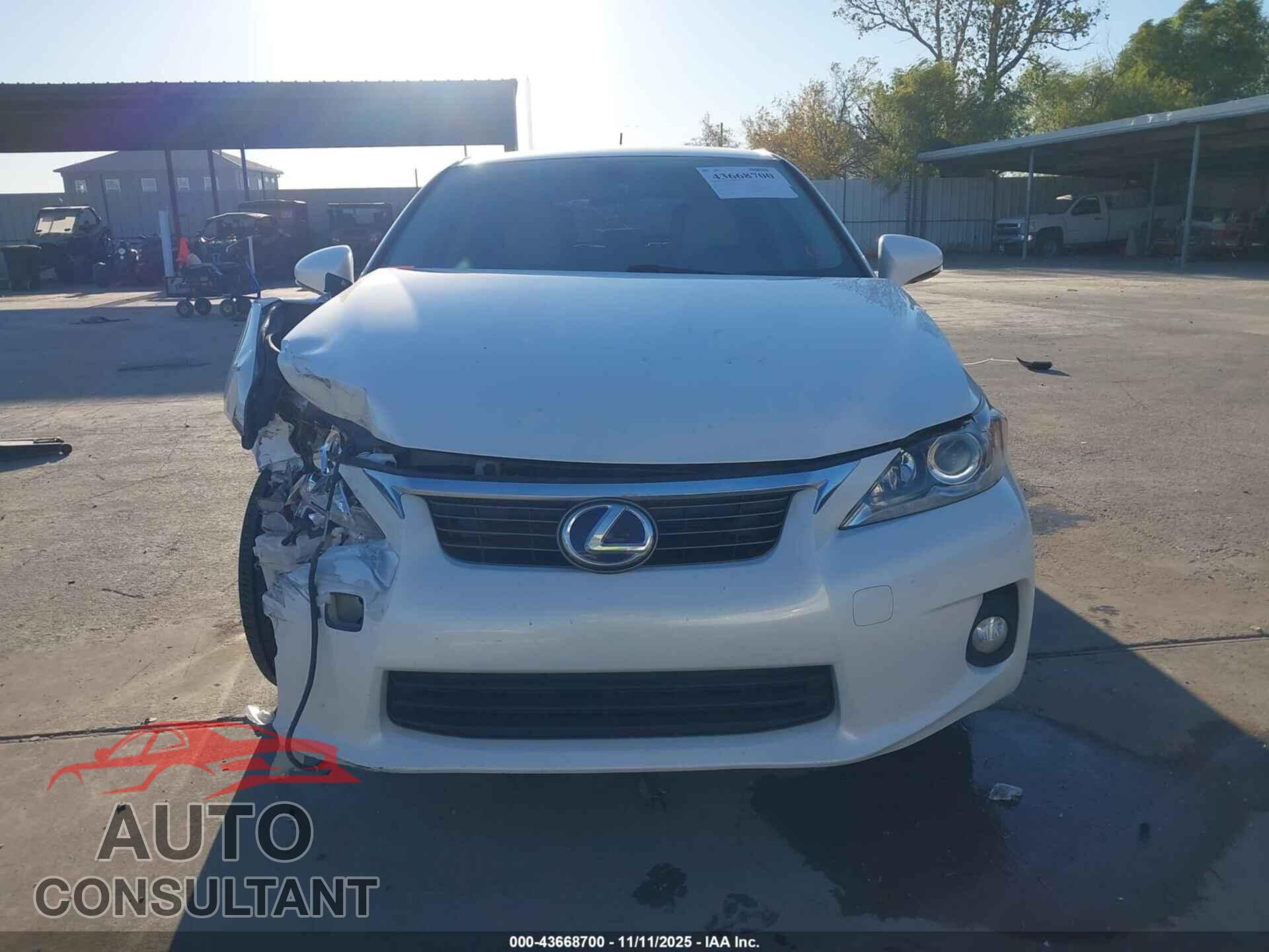 LEXUS CT 200H 2012 - JTHKD5BH0C2101561