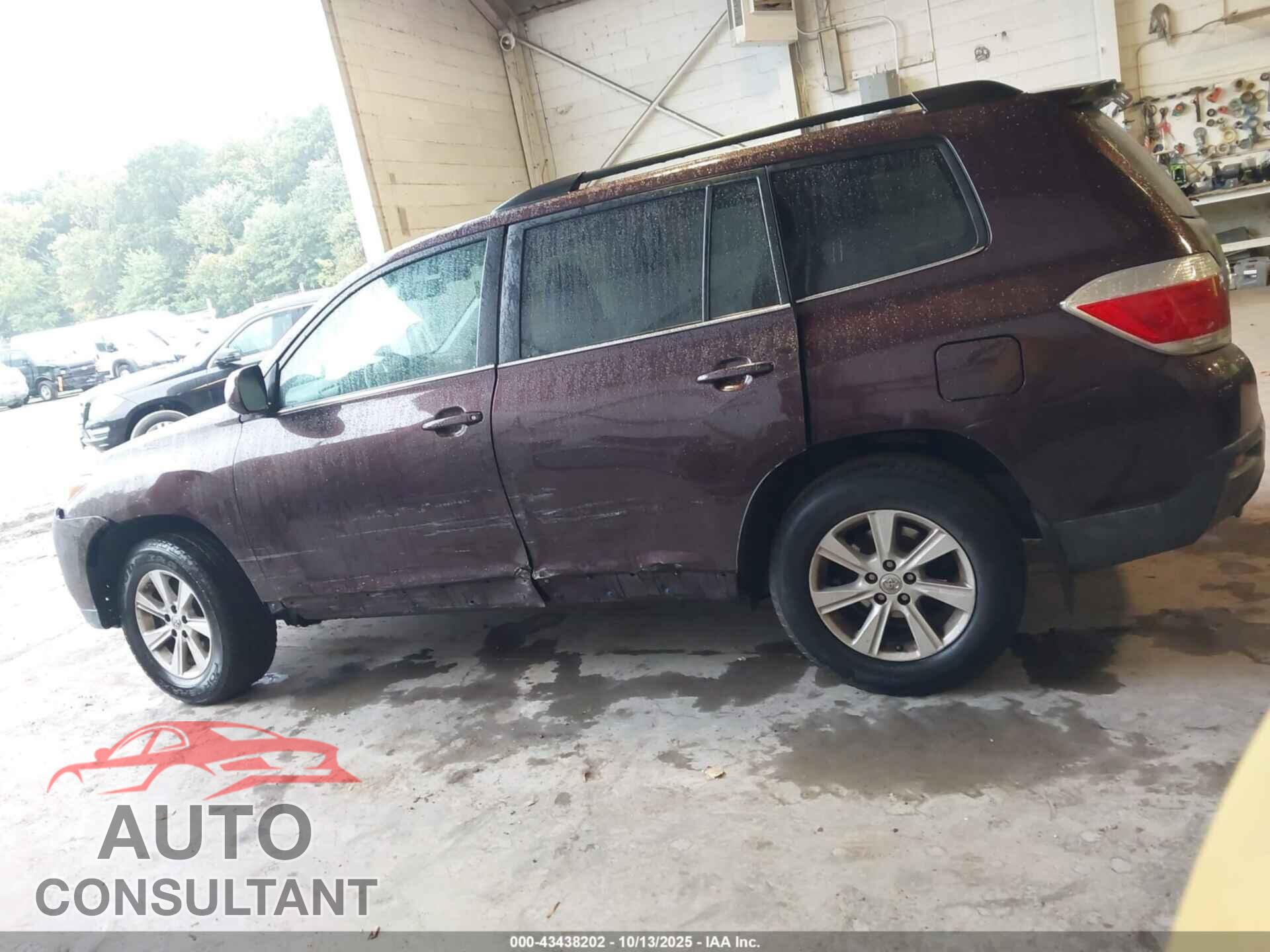 TOYOTA HIGHLANDER 2012 - 5TDBK3EHXCS156633