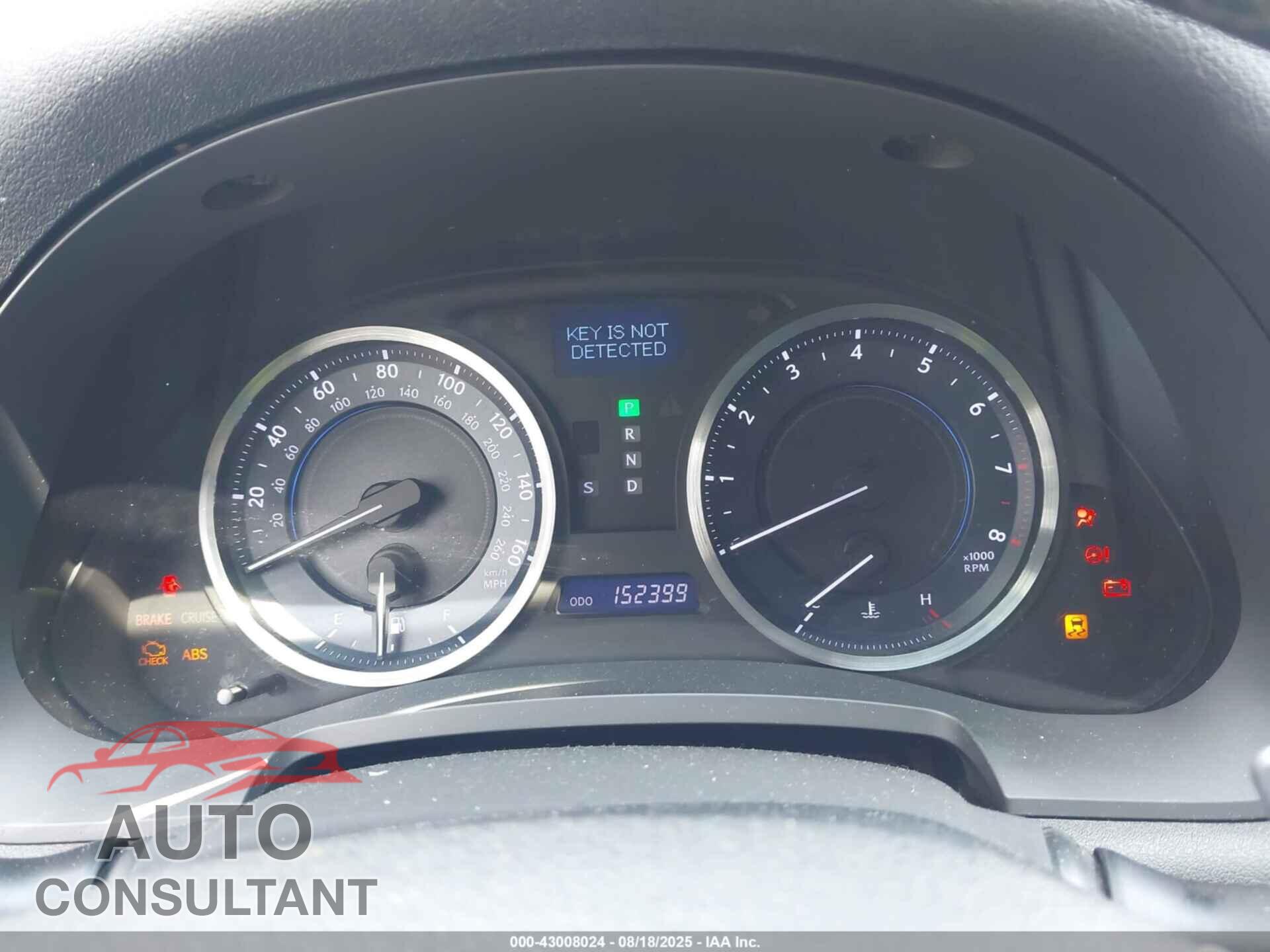 LEXUS IS 250 2012 - JTHBF5C22C5162638