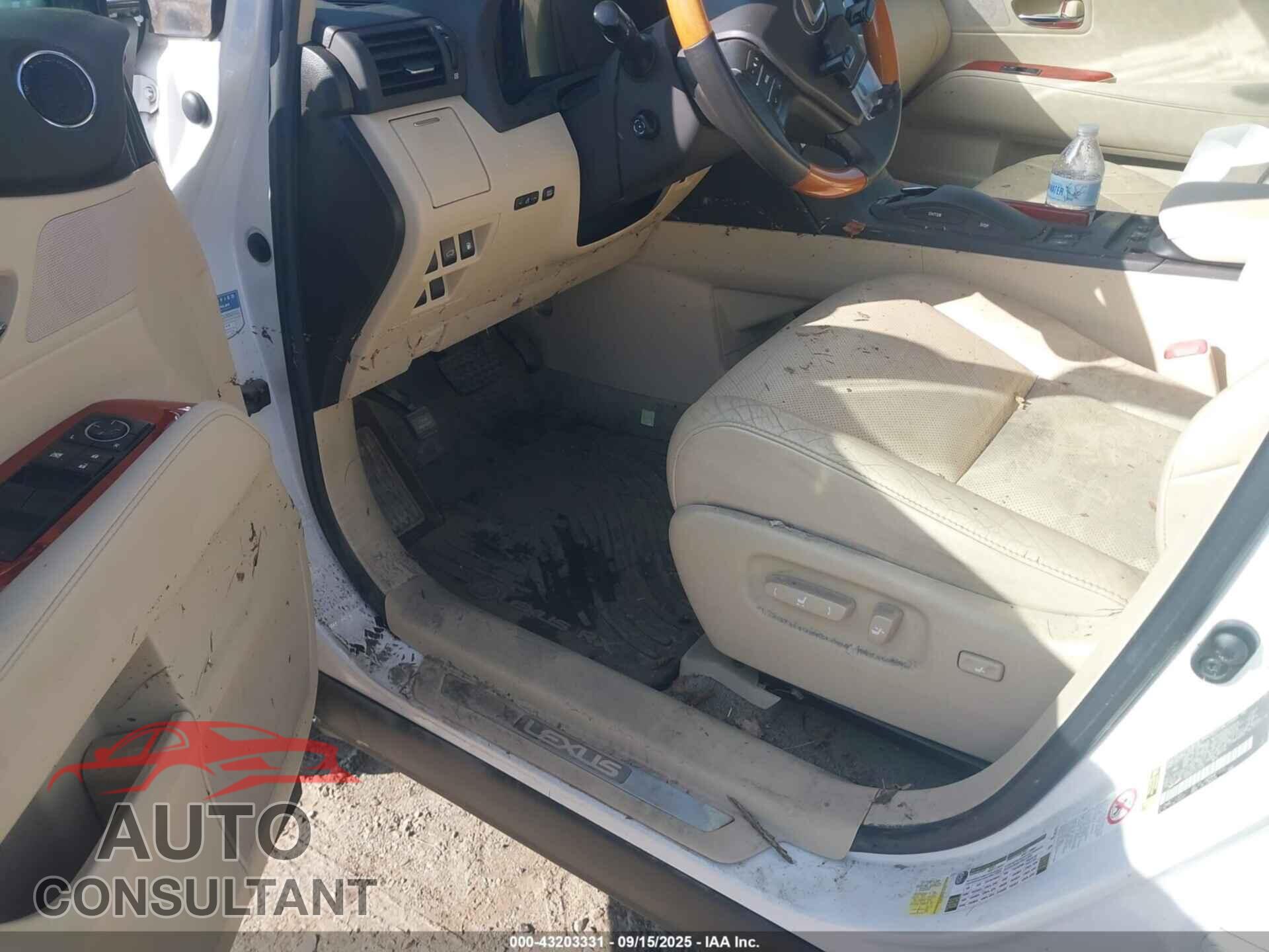 LEXUS RX 350 2012 - 2T2BK1BA9CC147535