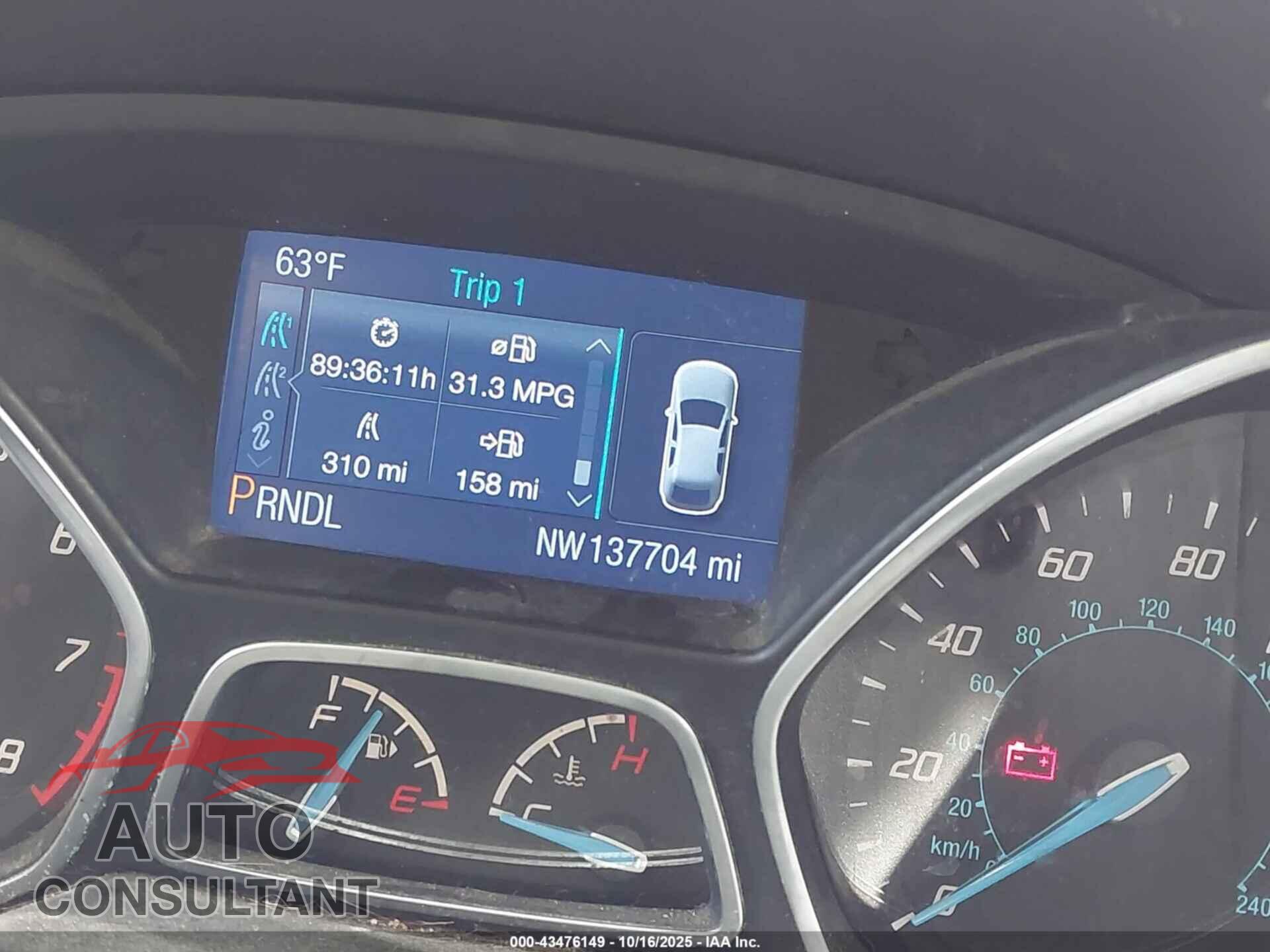 FORD FOCUS 2014 - 1FADP3F23EL412271