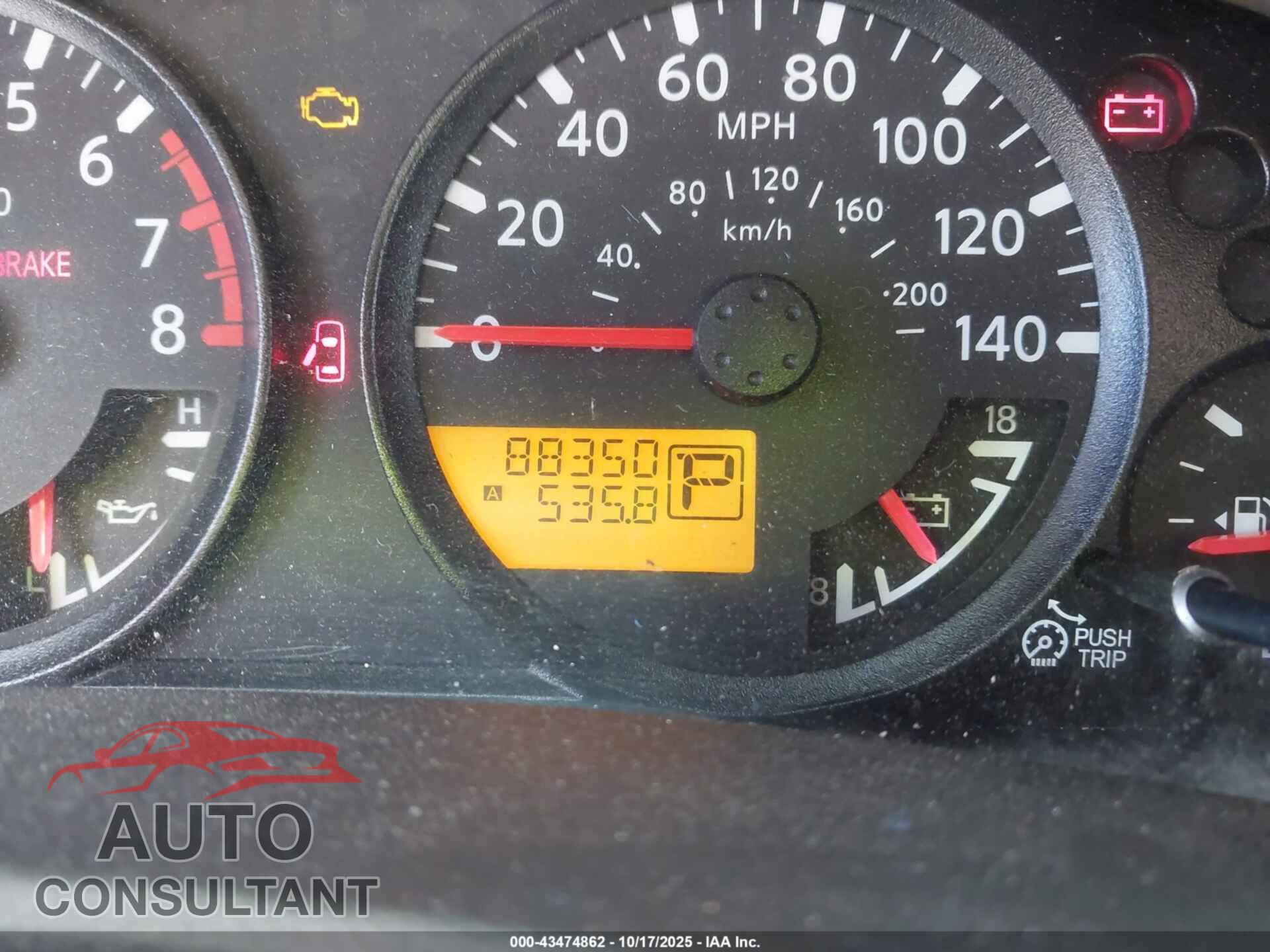 NISSAN FRONTIER 2012 - 1N6AD0CW8CC409596