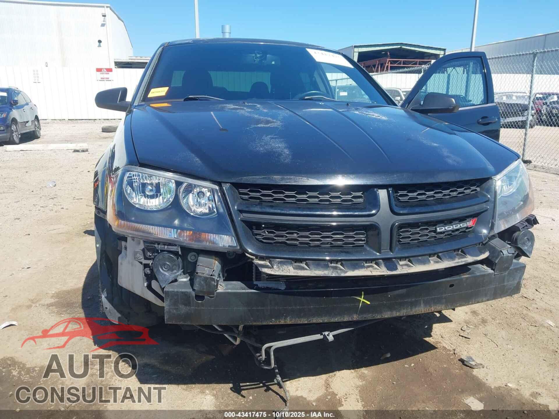 DODGE AVENGER 2013 - 1C3CDZAG2DN757206
