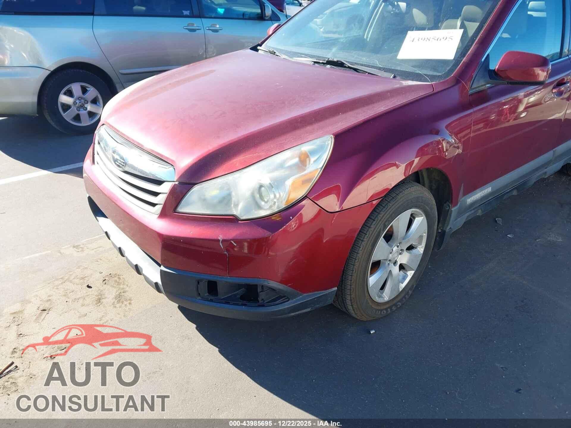 SUBARU OUTBACK 2011 - 4S4BRCCC5B3406116