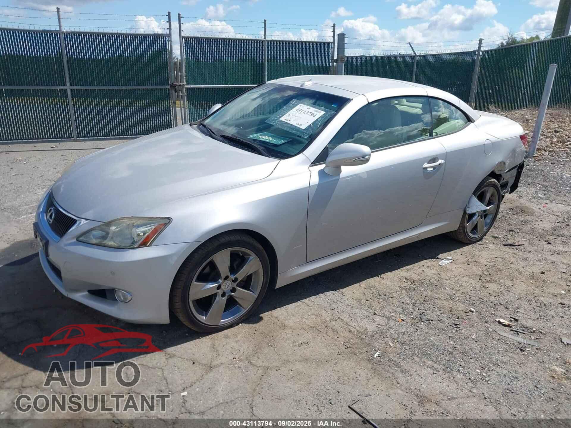 LEXUS IS 250C 2010 - JTHFF2C27A2511503