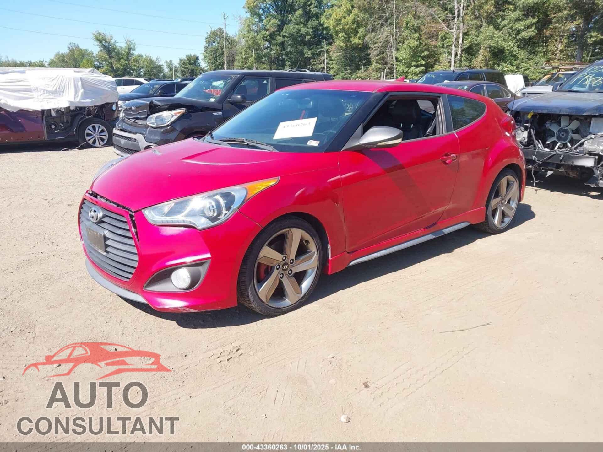 HYUNDAI VELOSTER 2013 - KMHTC6AE2DU164913