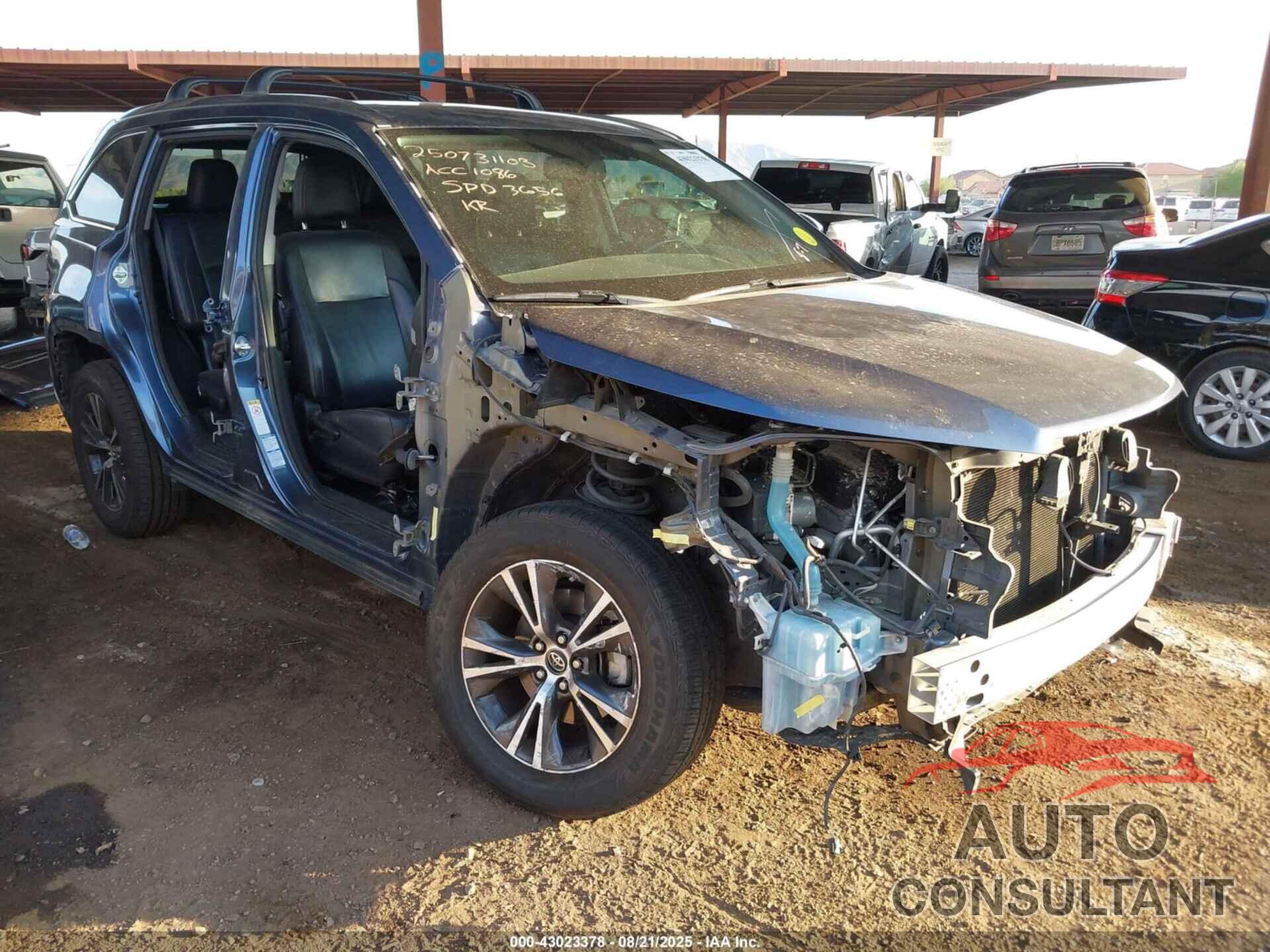 TOYOTA HIGHLANDER 2016 - 5TDJKRFH6GS353656