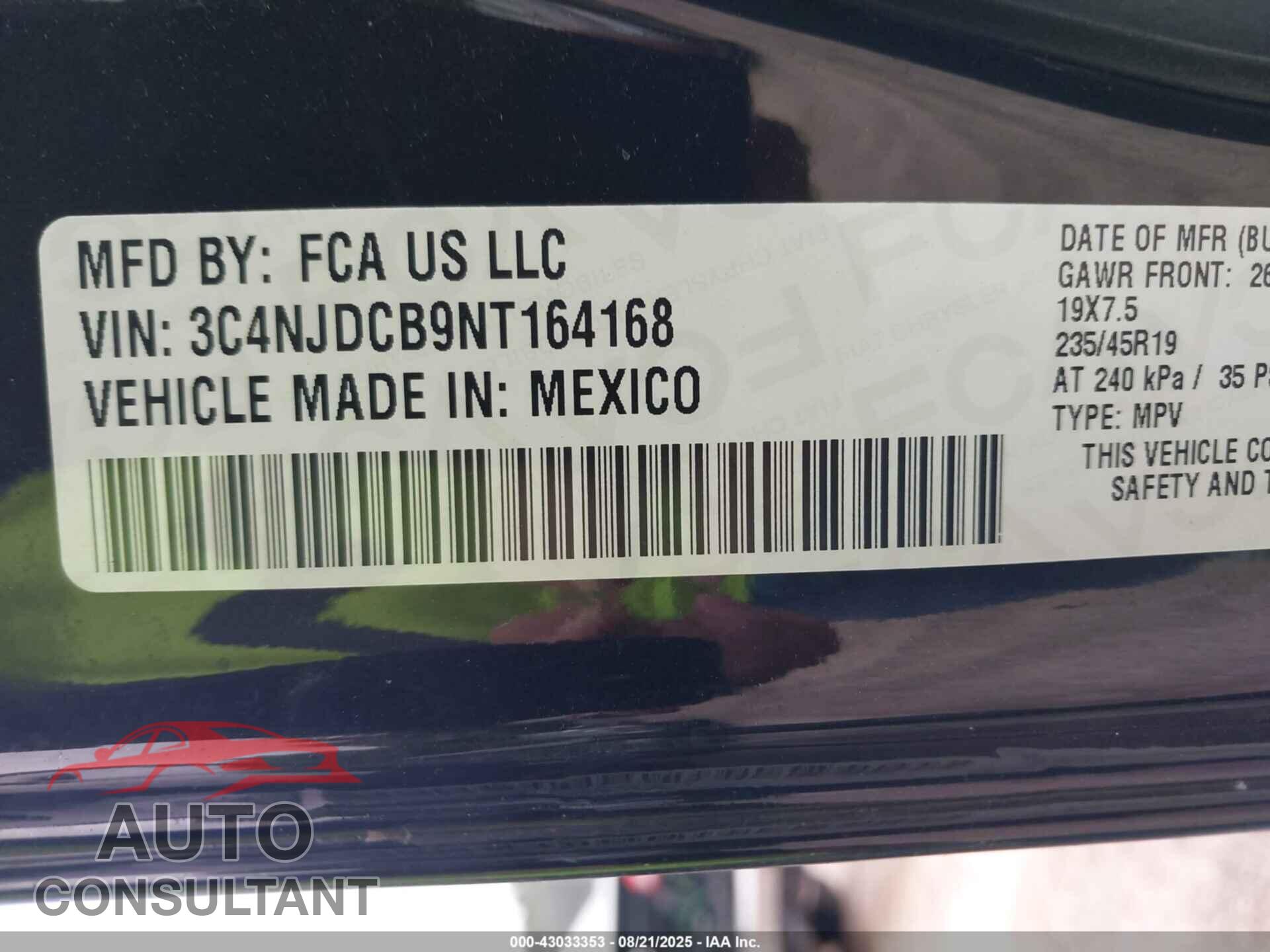 JEEP COMPASS 2022 - 3C4NJDCB9NT164168