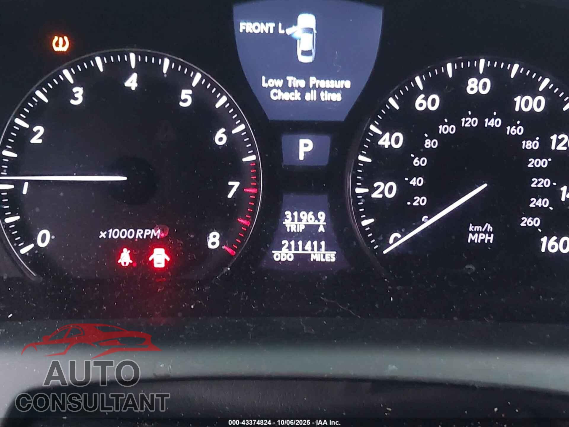 LEXUS LS 460 2011 - JTHDL5EF4B5003720