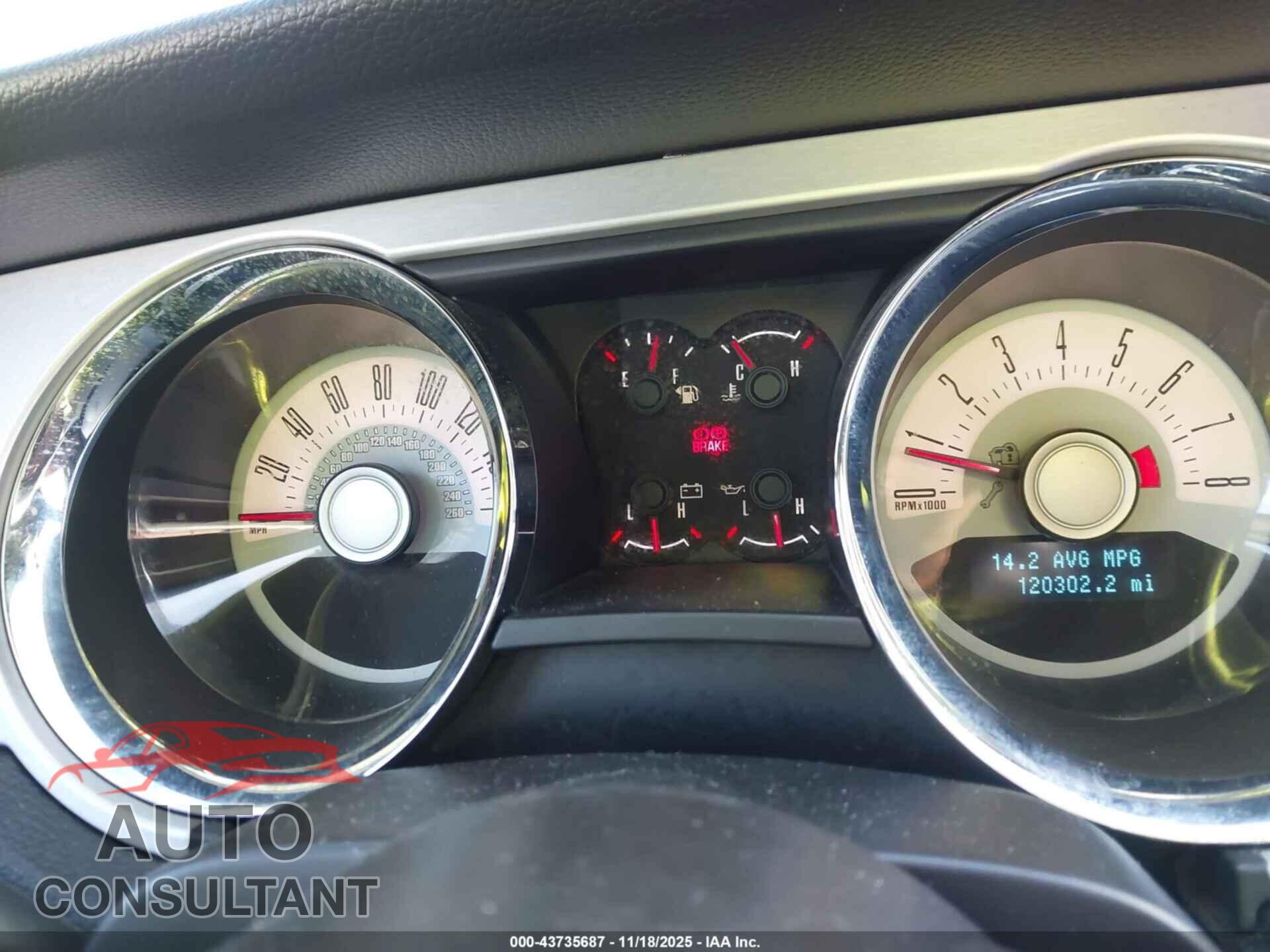 FORD MUSTANG 2012 - 1ZVBP8AM0C5287140