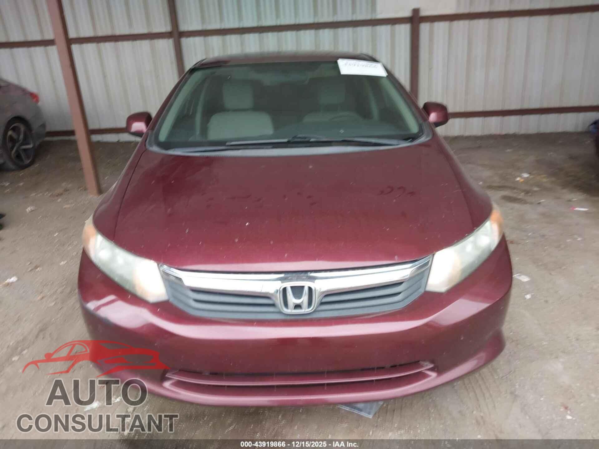 HONDA CIVIC 2012 - 2HGFB2F50CH536564
