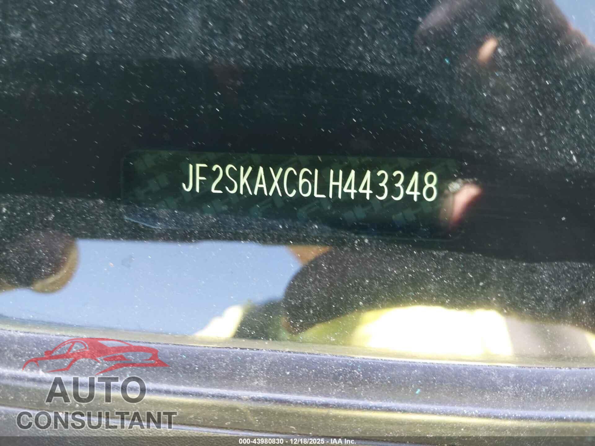 SUBARU FORESTER 2020 - JF2SKAXC6LH443348