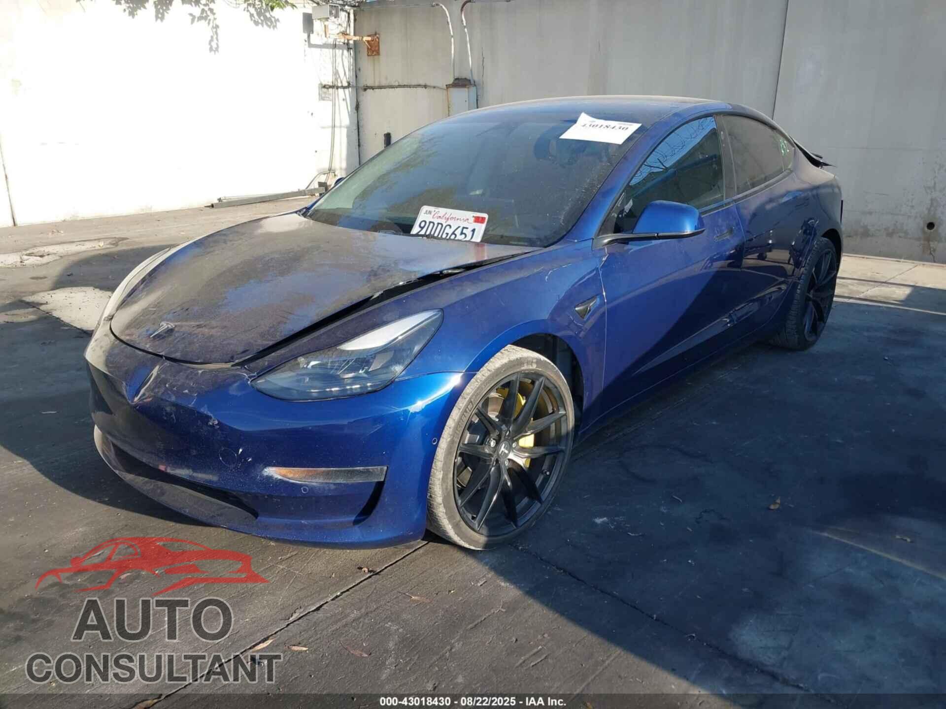 TESLA MODEL 3 2022 - 5YJ3E1EB0NF295088
