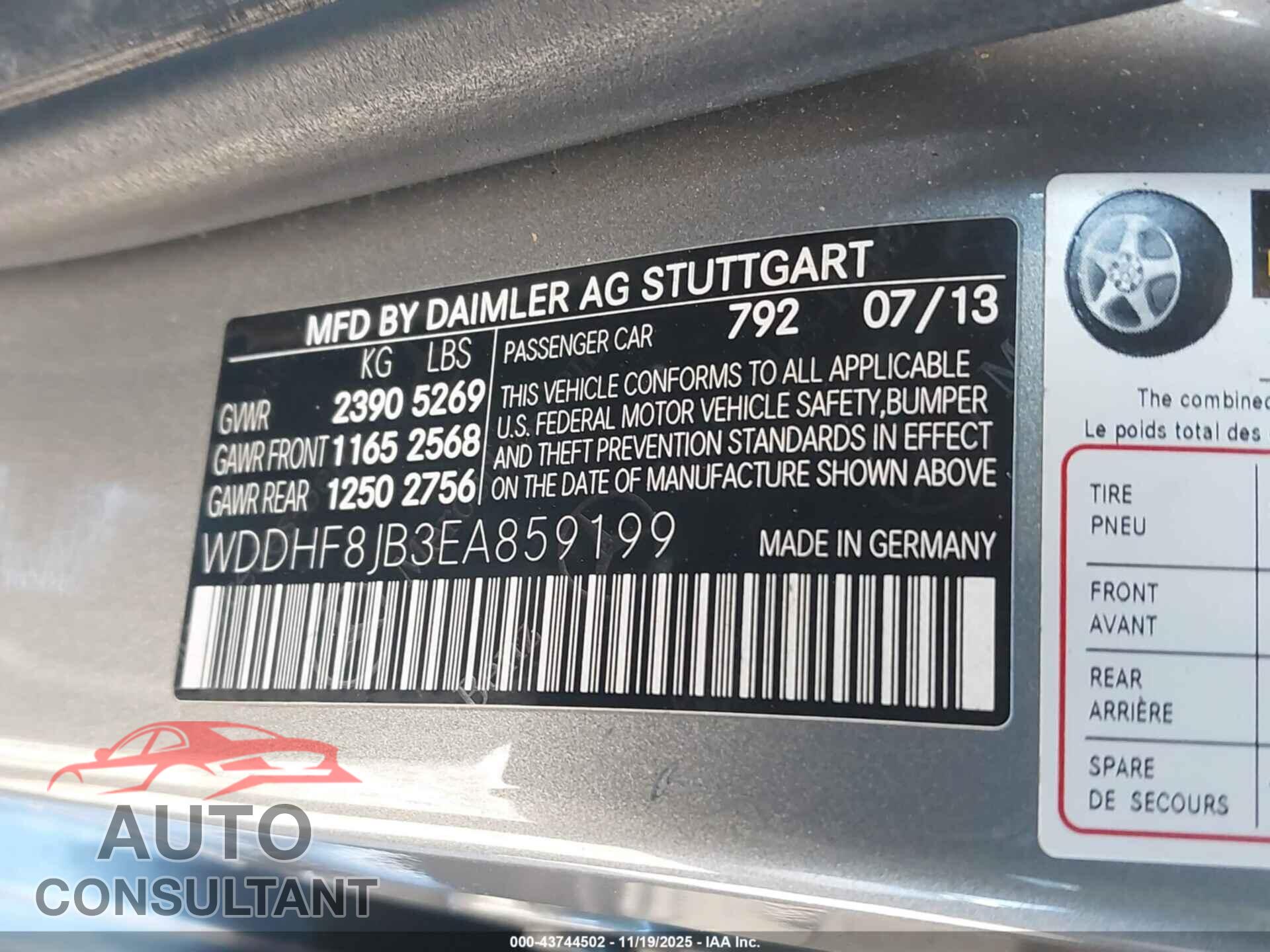 MERCEDES-BENZ E 350 2014 - WDDHF8JB3EA859199