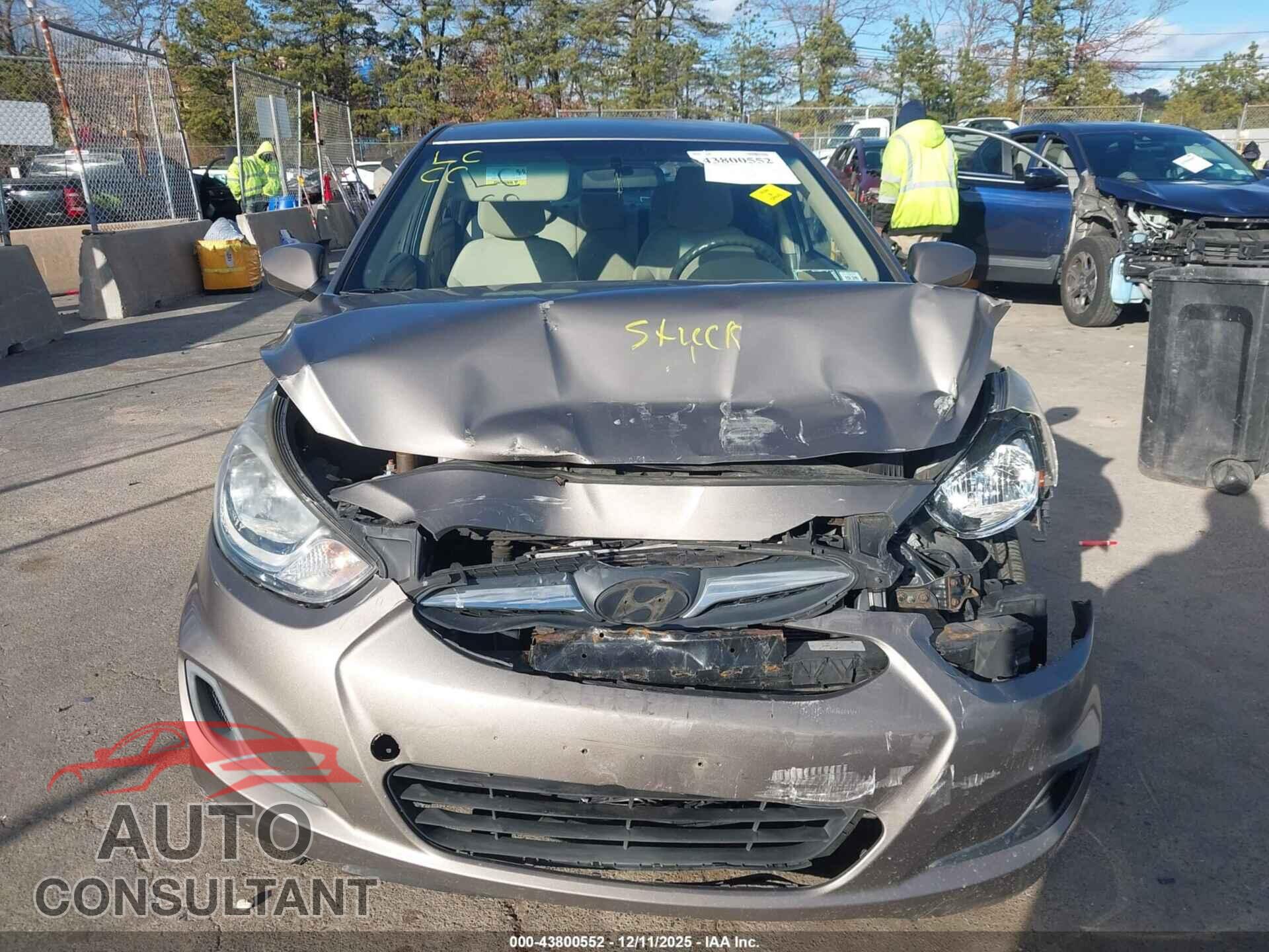 HYUNDAI ACCENT 2012 - KMHCT4AEXCU114957