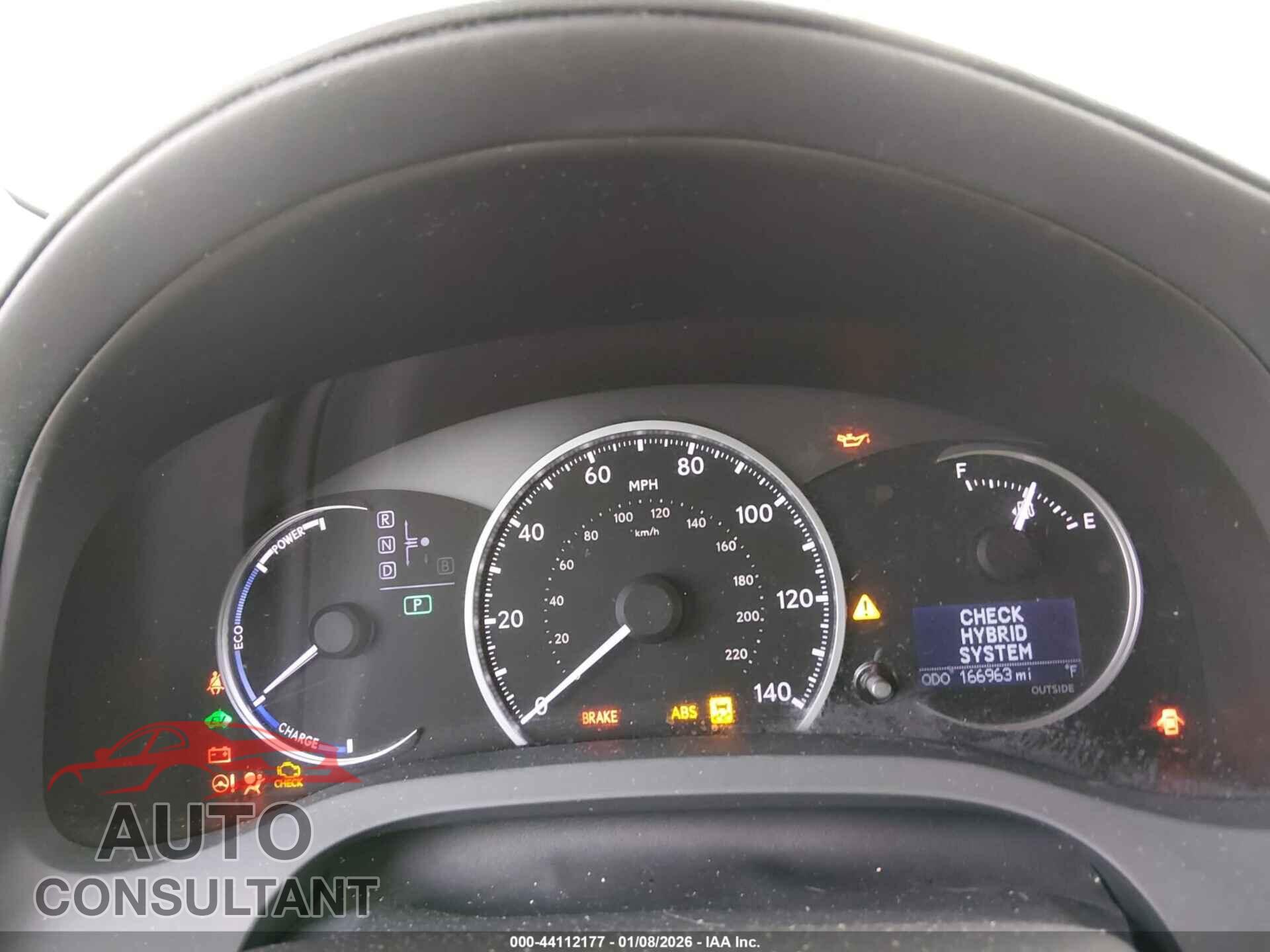 LEXUS CT 200H 2012 - JTHKD5BH6C2049806