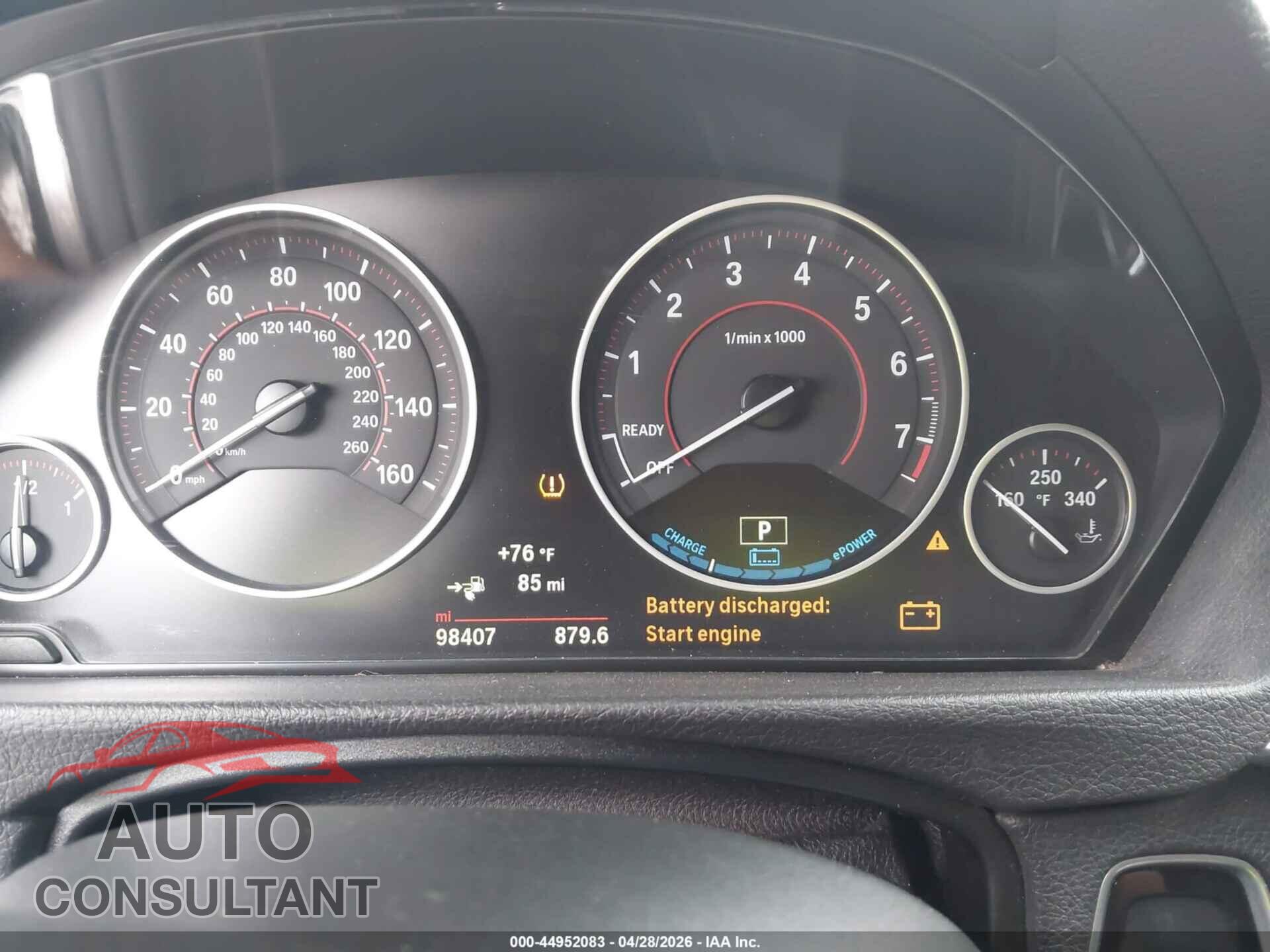BMW 330E 2016 - WBA8E1C52GK479745