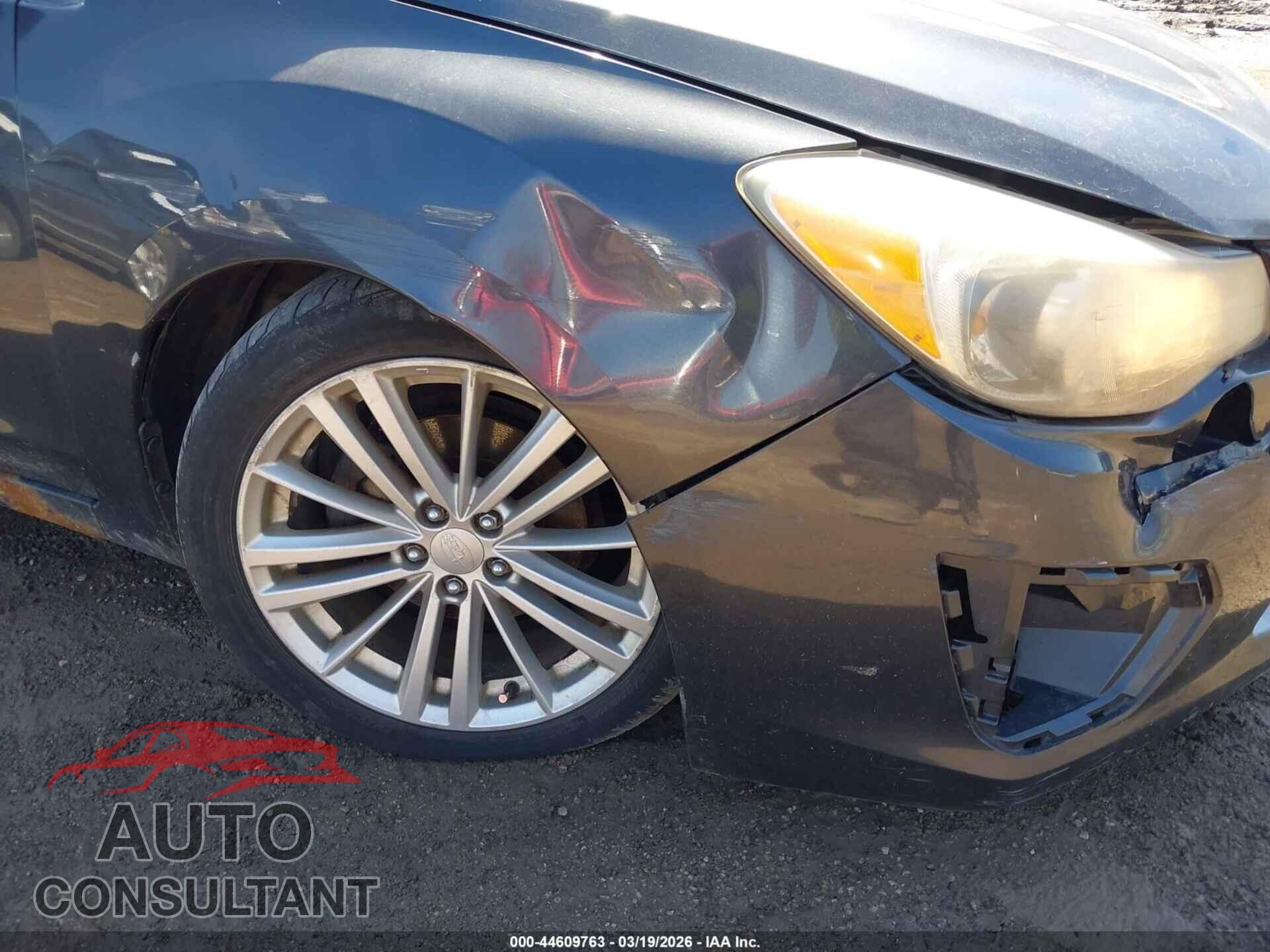 SUBARU IMPREZA 2012 - JF1GPAE69CH216860