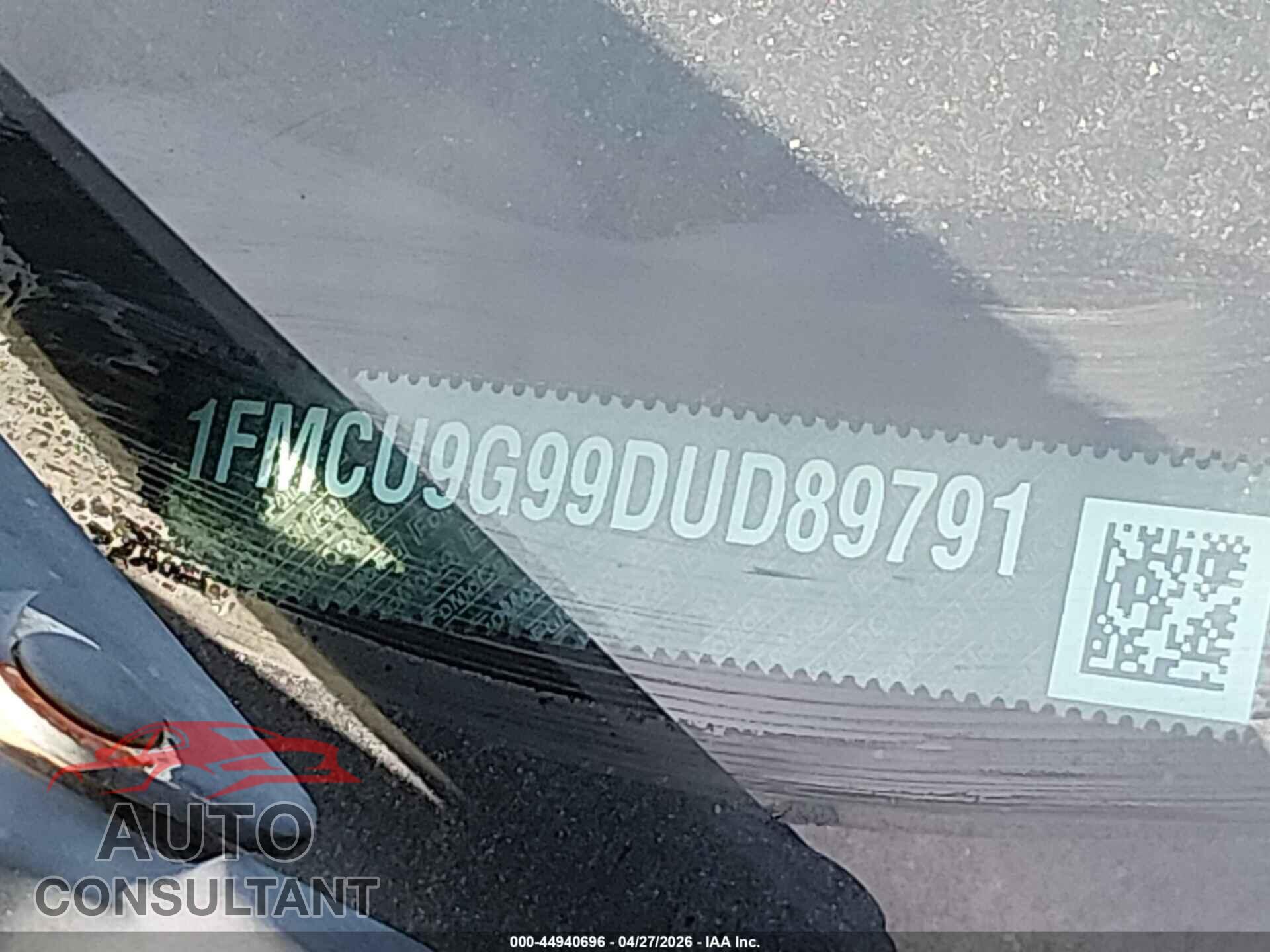 FORD ESCAPE 2013 - 1FMCU9G99DUD89791