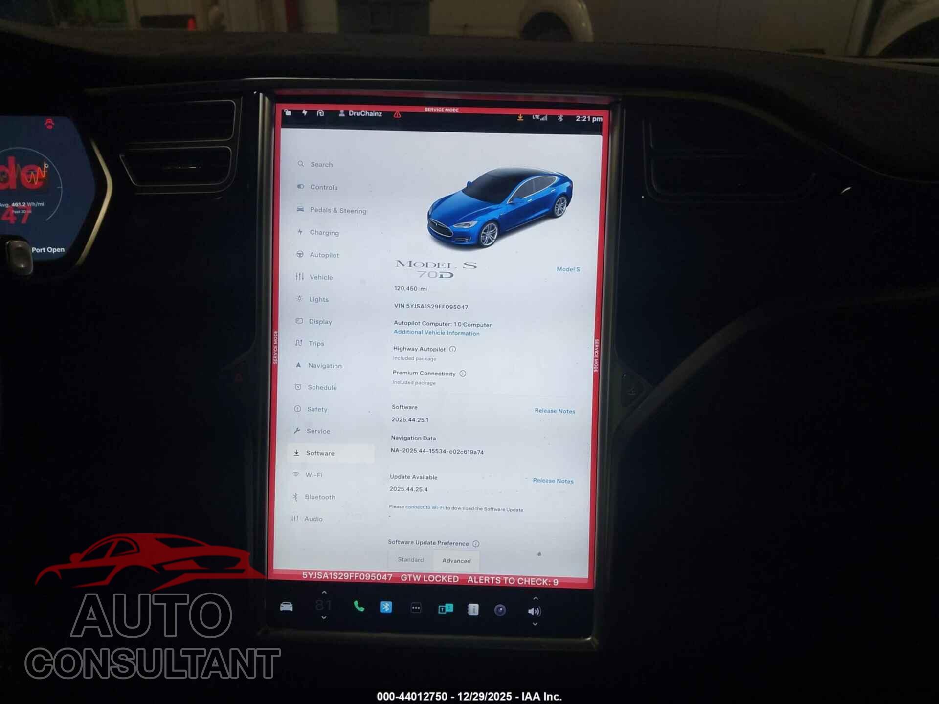 TESLA MODEL S 2015 - 5YJSA1S29FF095047