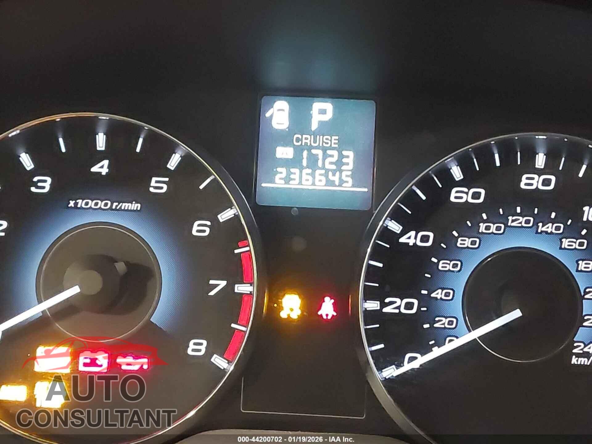 SUBARU OUTBACK 2012 - 4S4BRCCCXC3207676