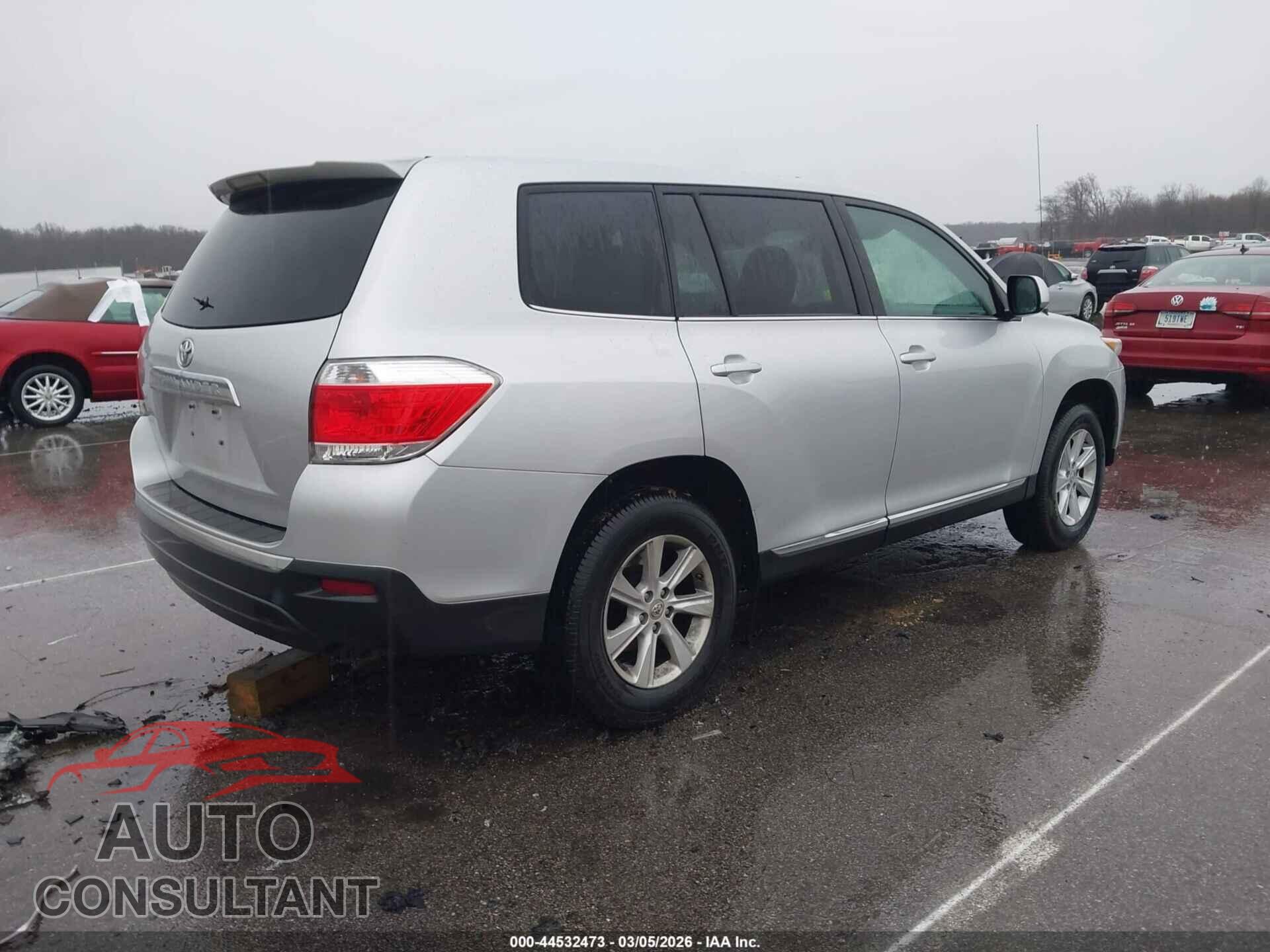 TOYOTA HIGHLANDER 2012 - 5TDZA3EH4CS017938