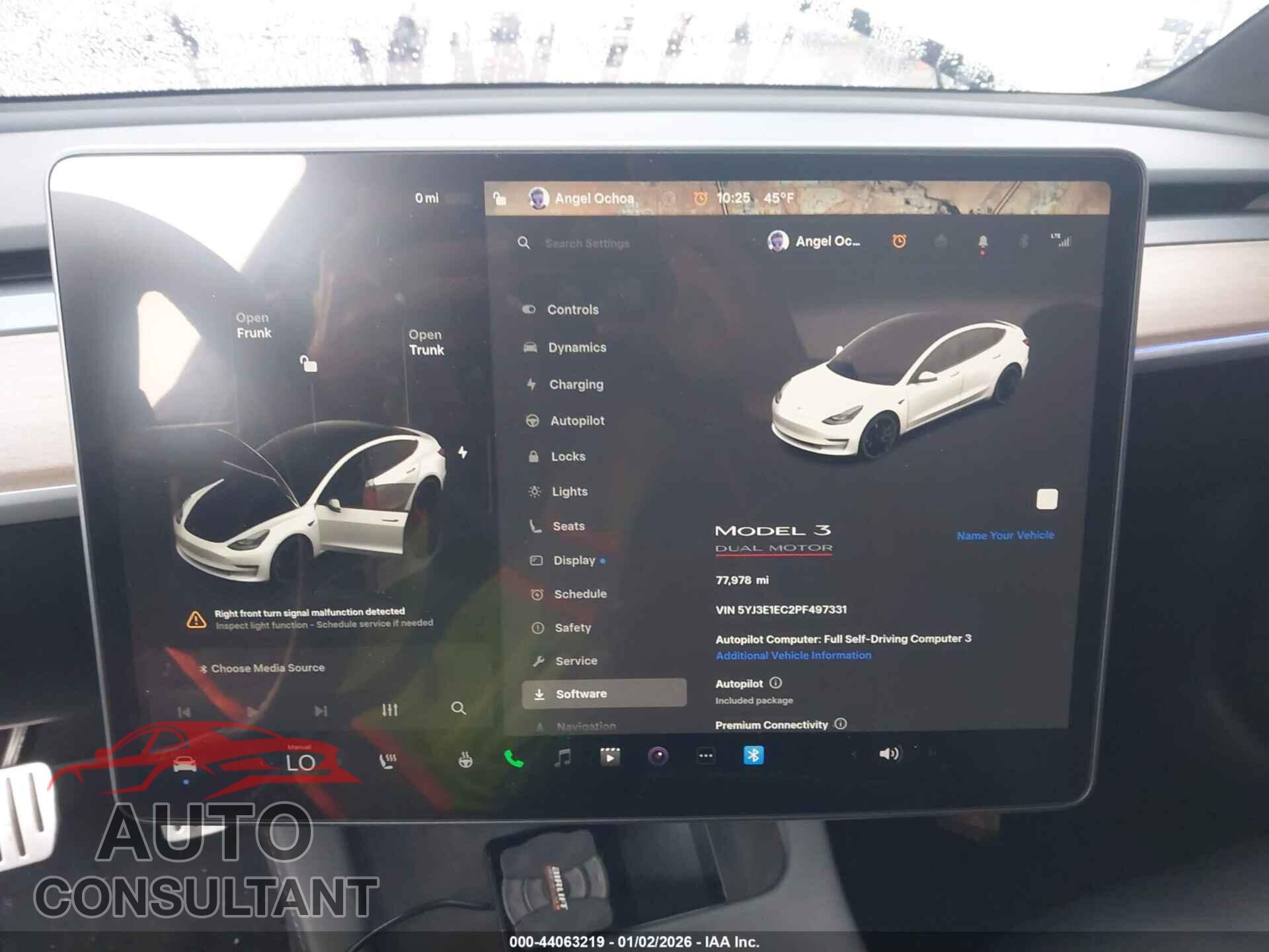 TESLA MODEL 3 2023 - 5YJ3E1EC2PF497331