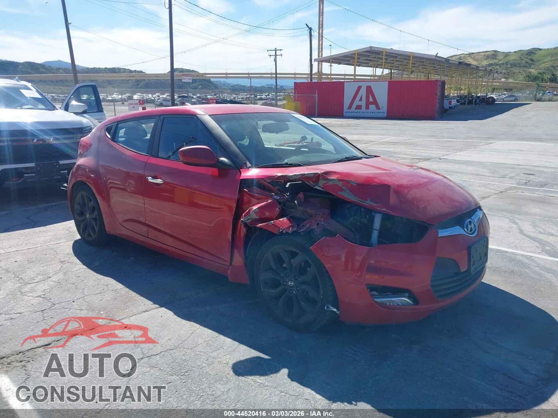 HYUNDAI VELOSTER 2014 - KMHTC6AD3EU214145