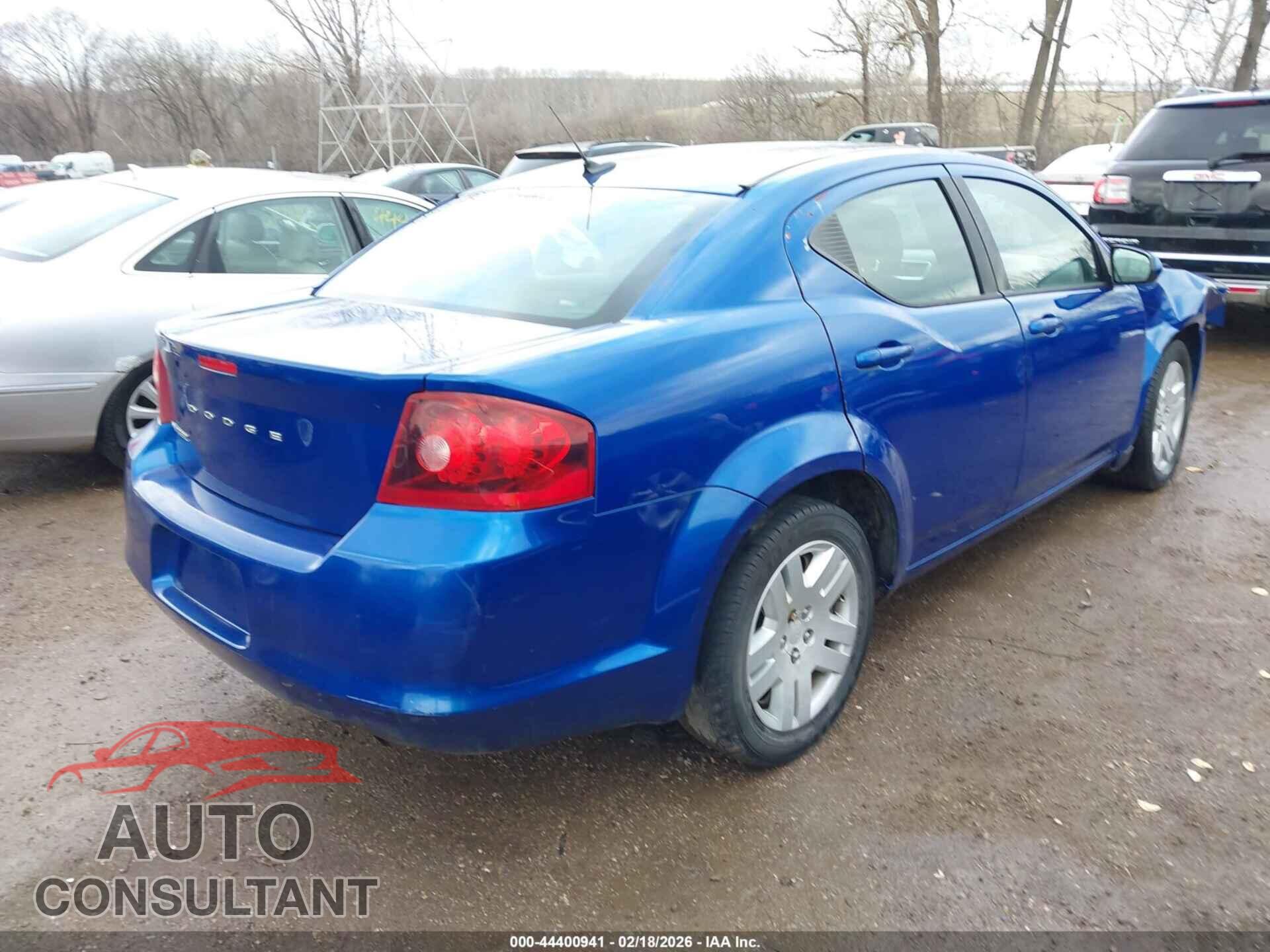 DODGE AVENGER 2012 - 1C3CDZCB1CN148625