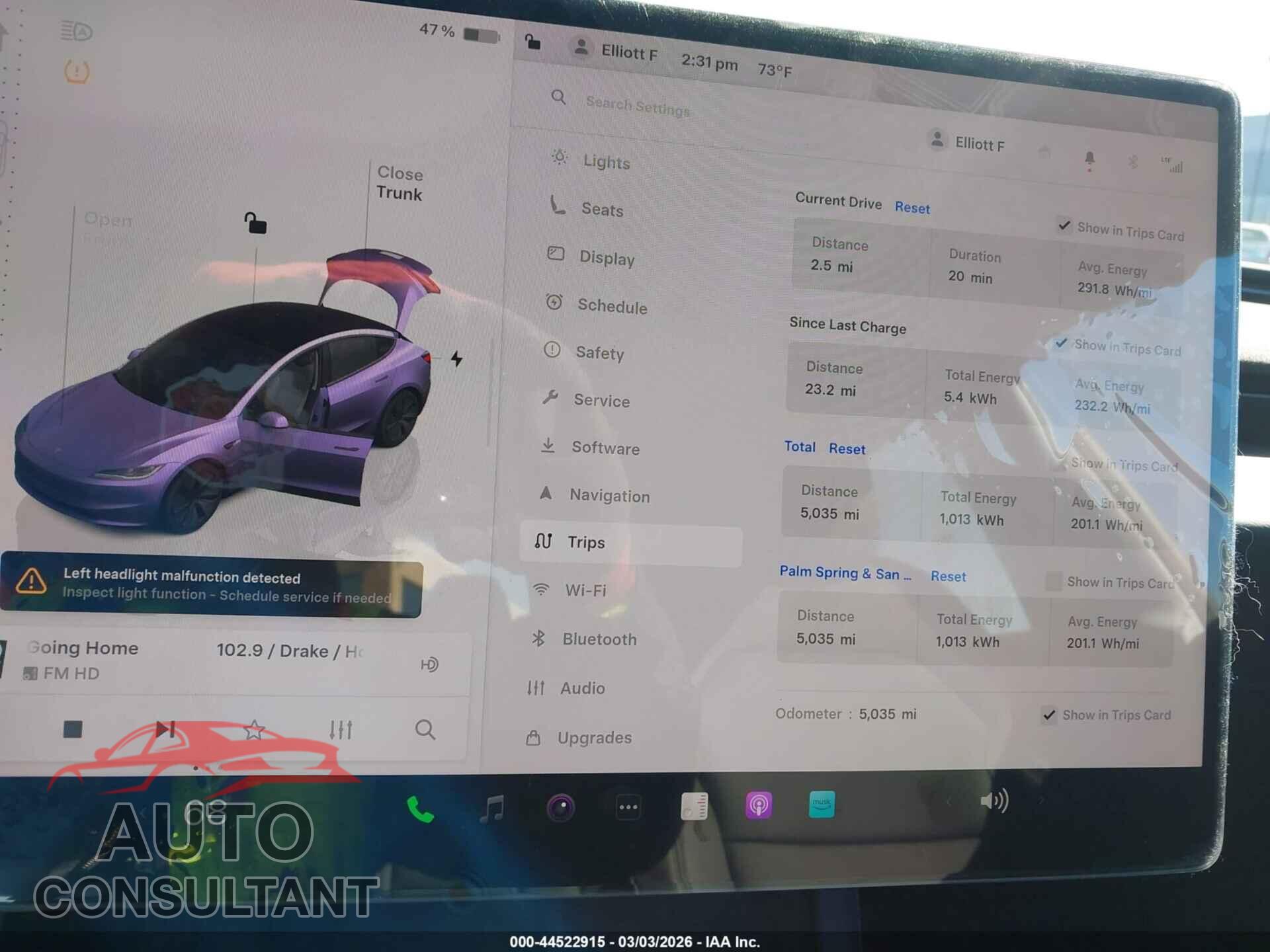 TESLA MODEL 3 2025 - 5YJ3E1EA3SF072160
