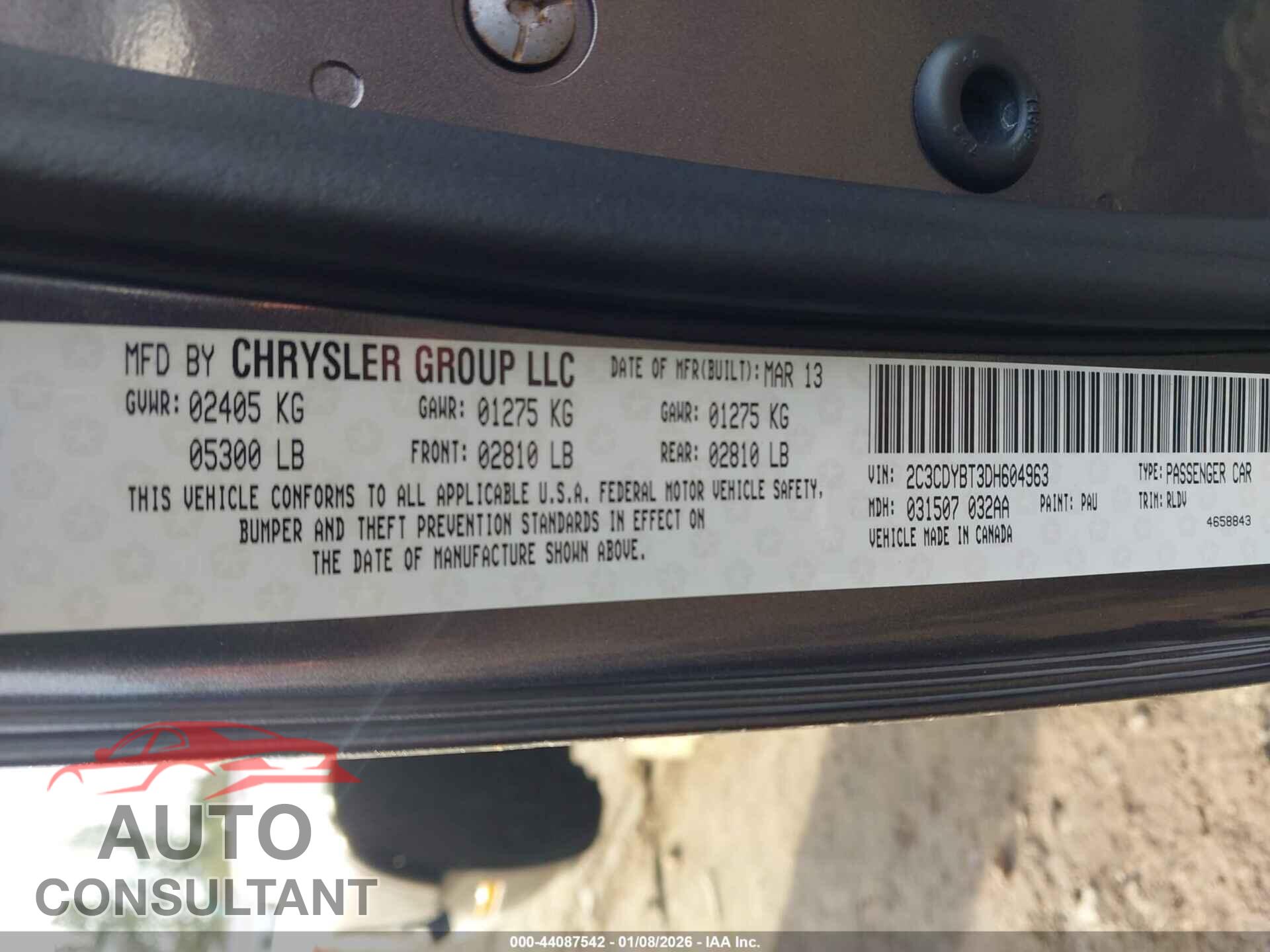 DODGE CHALLENGER 2013 - 2C3CDYBT3DH604963