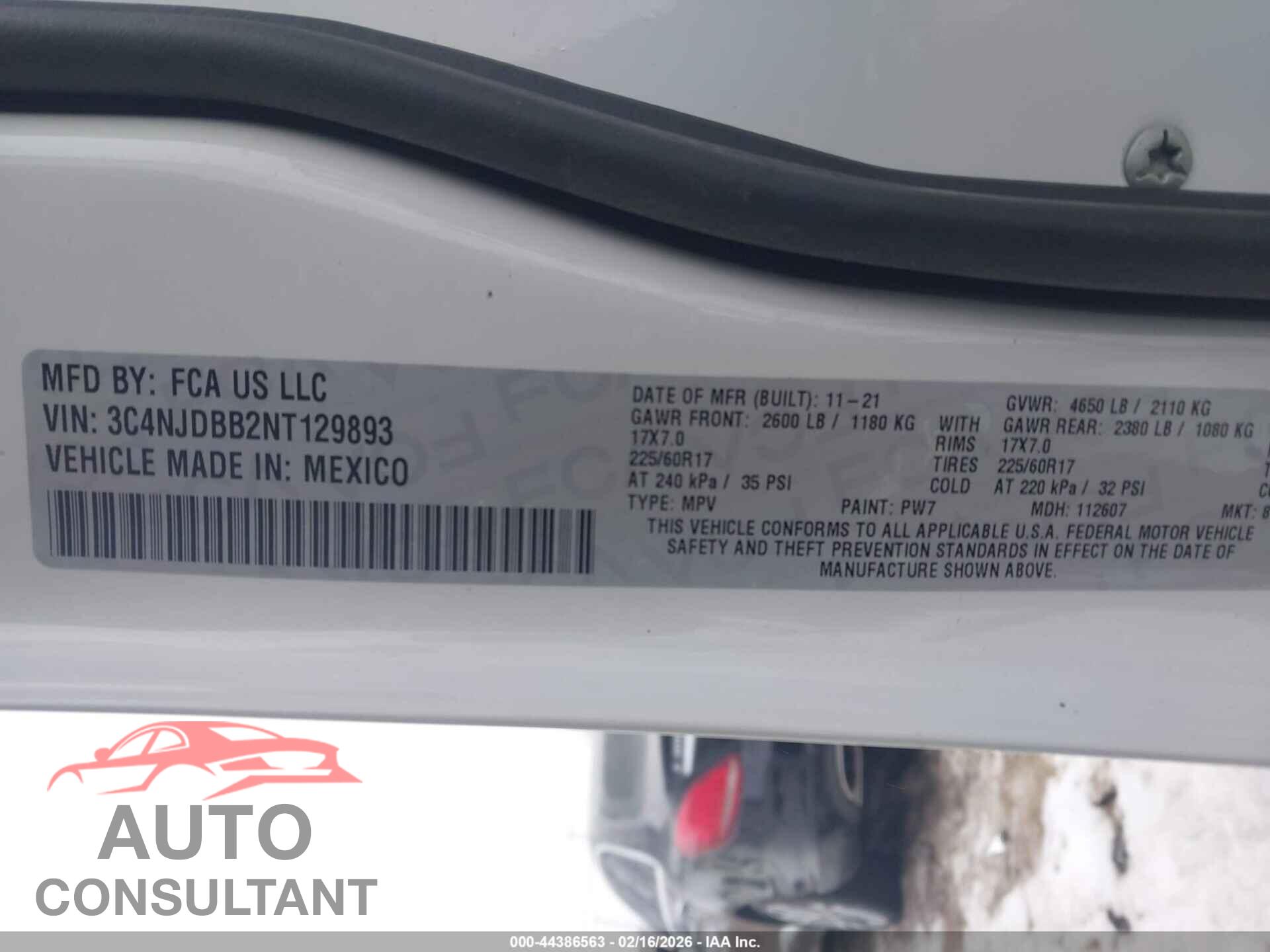 JEEP COMPASS 2022 - 3C4NJDBB2NT129893