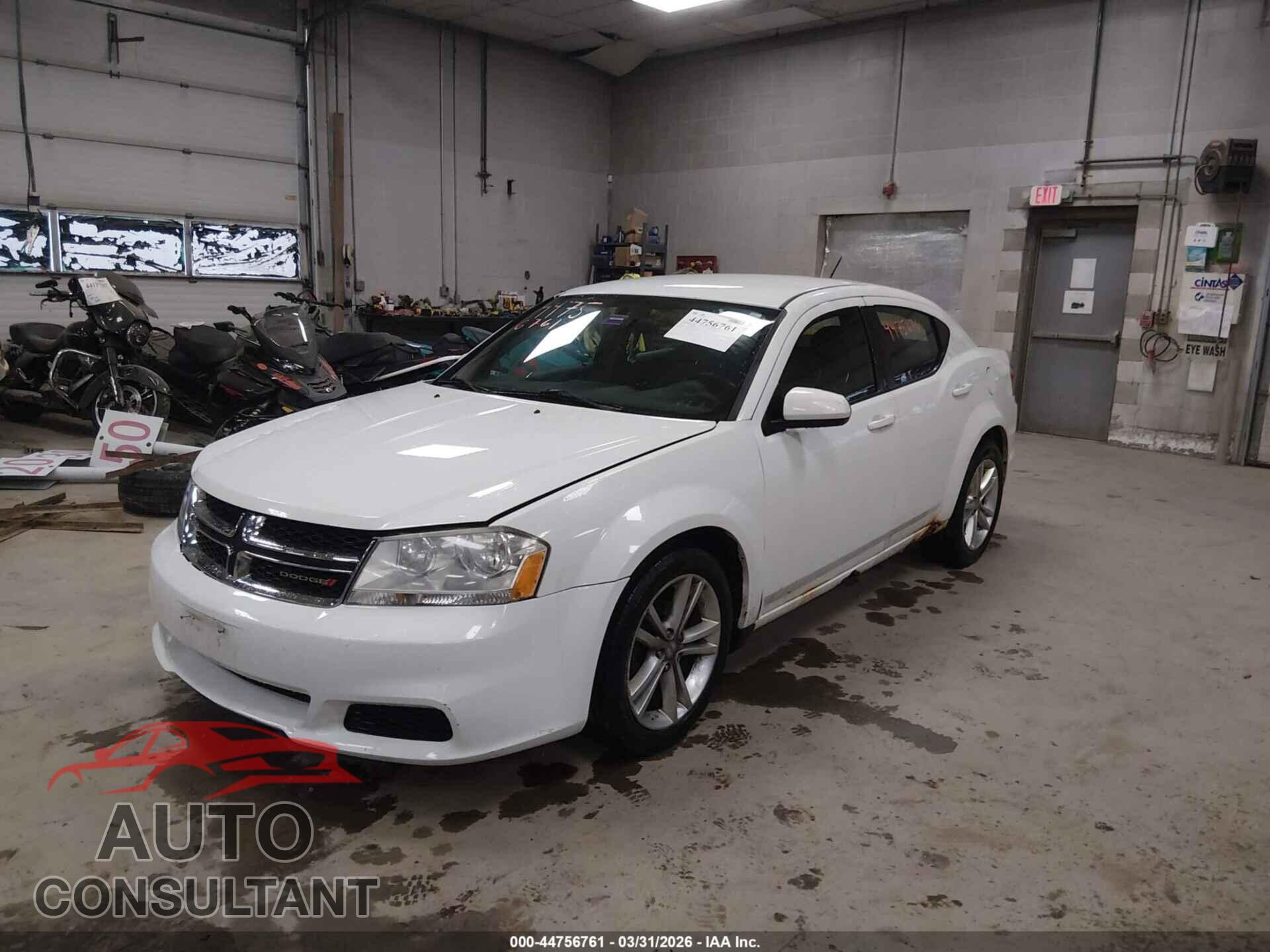 DODGE AVENGER 2012 - 1C3CDZCB9CN313305
