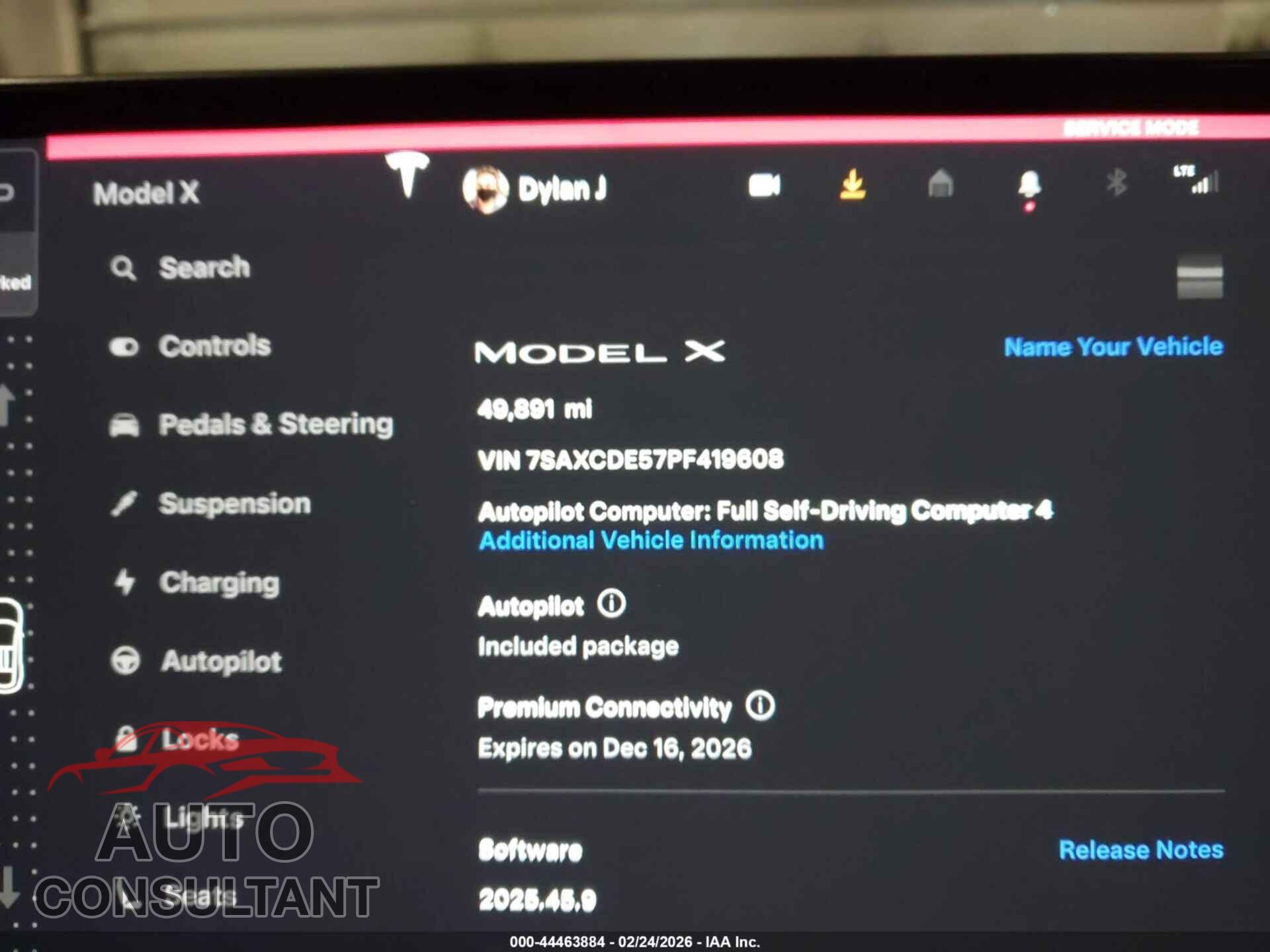 TESLA MODEL X 2023 - 7SAXCDE57PF419608
