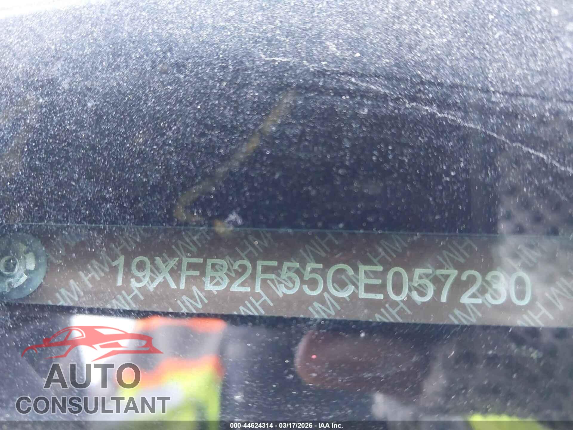 HONDA CIVIC 2012 - 19XFB2F55CE057230